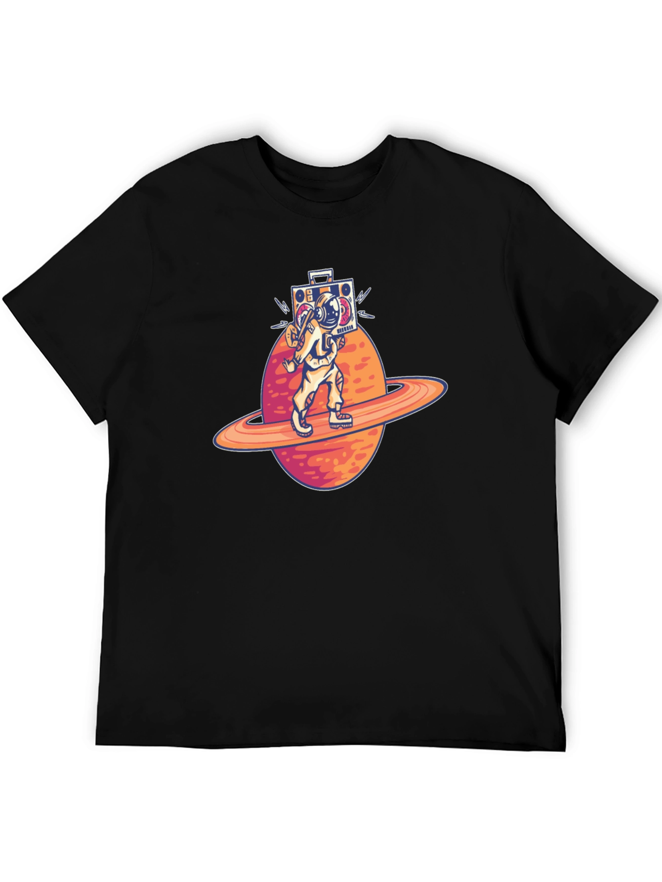 Astronaut Boombox T-Shirt - Space Traveler Design