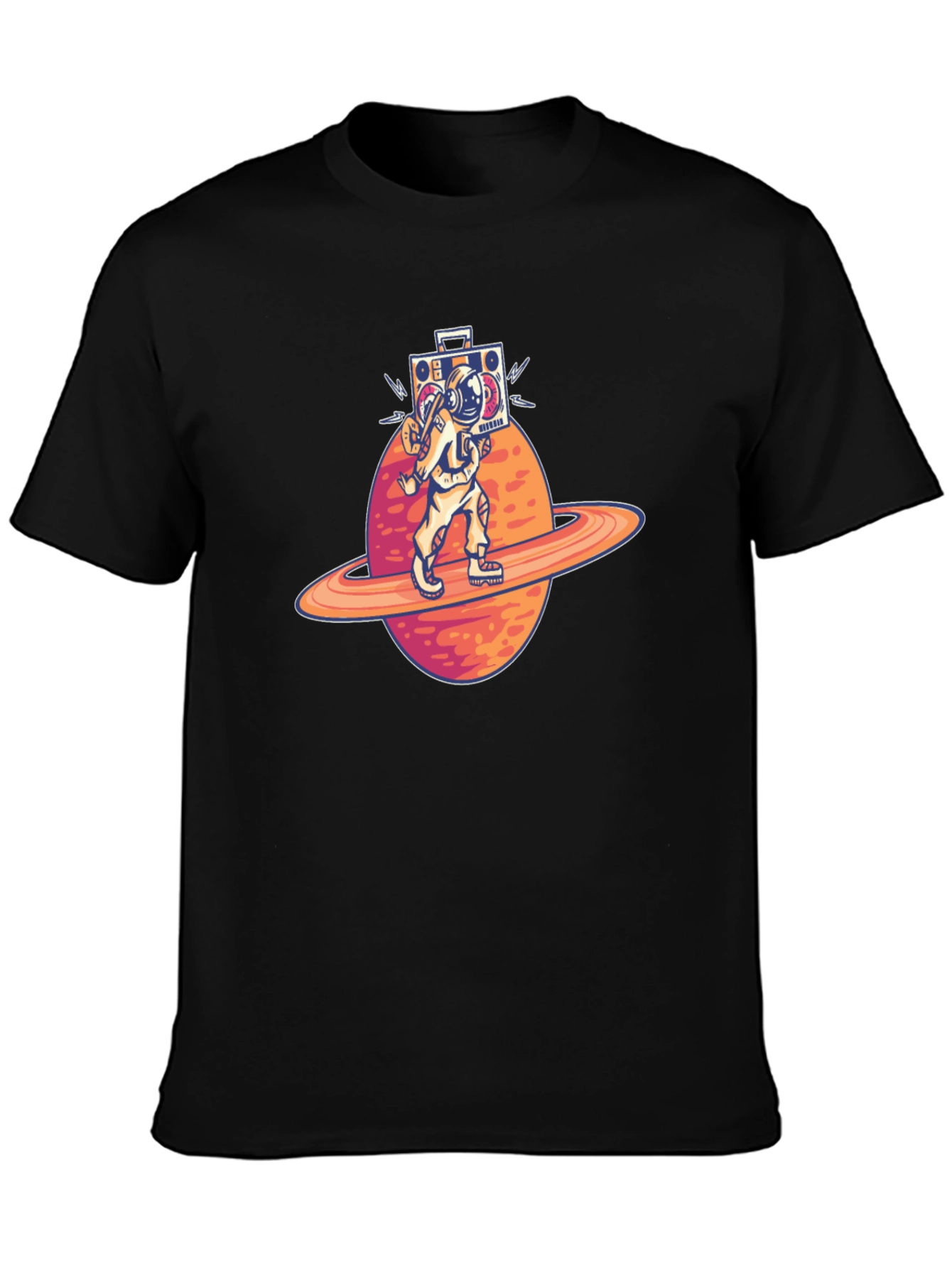 Astronaut Boombox T-Shirt - Space Traveler Design