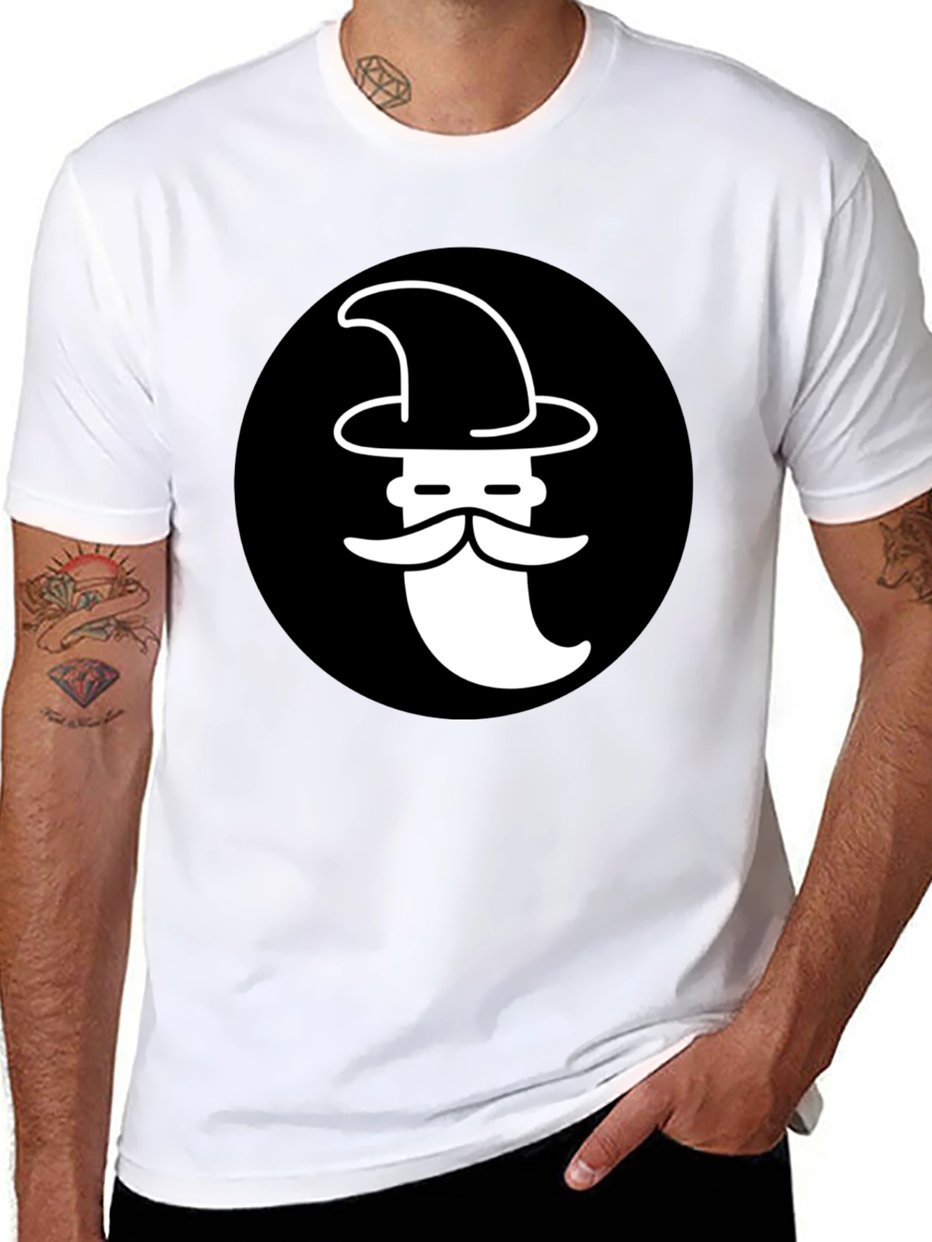 Wizard Graphic T-Shirt - Black Cotton Tee