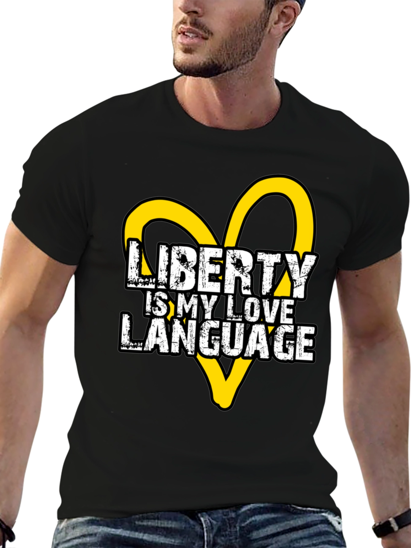 Liberty is My Love Language Black Graphic Tee