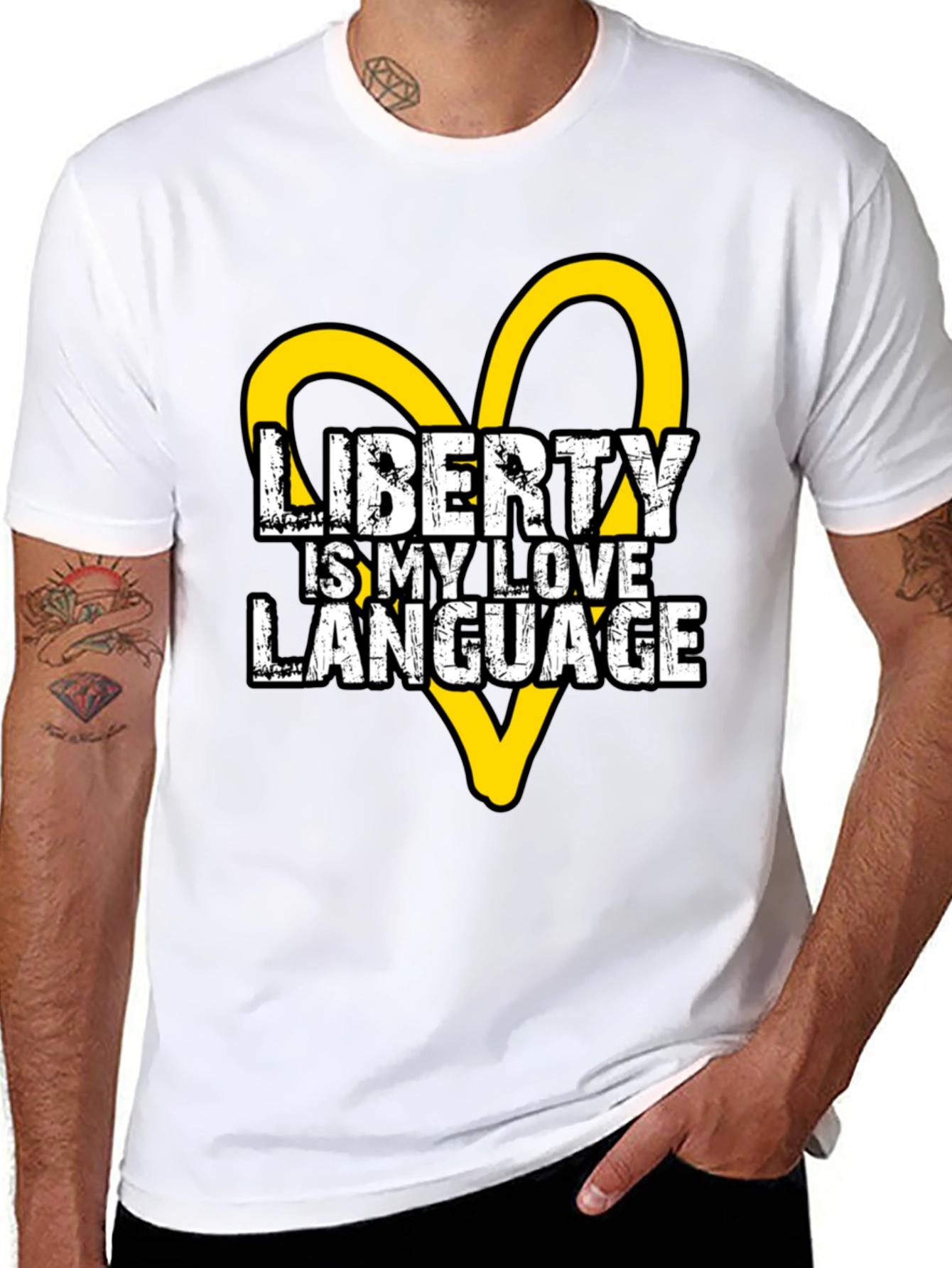 Liberty is My Love Language Black Graphic Tee
