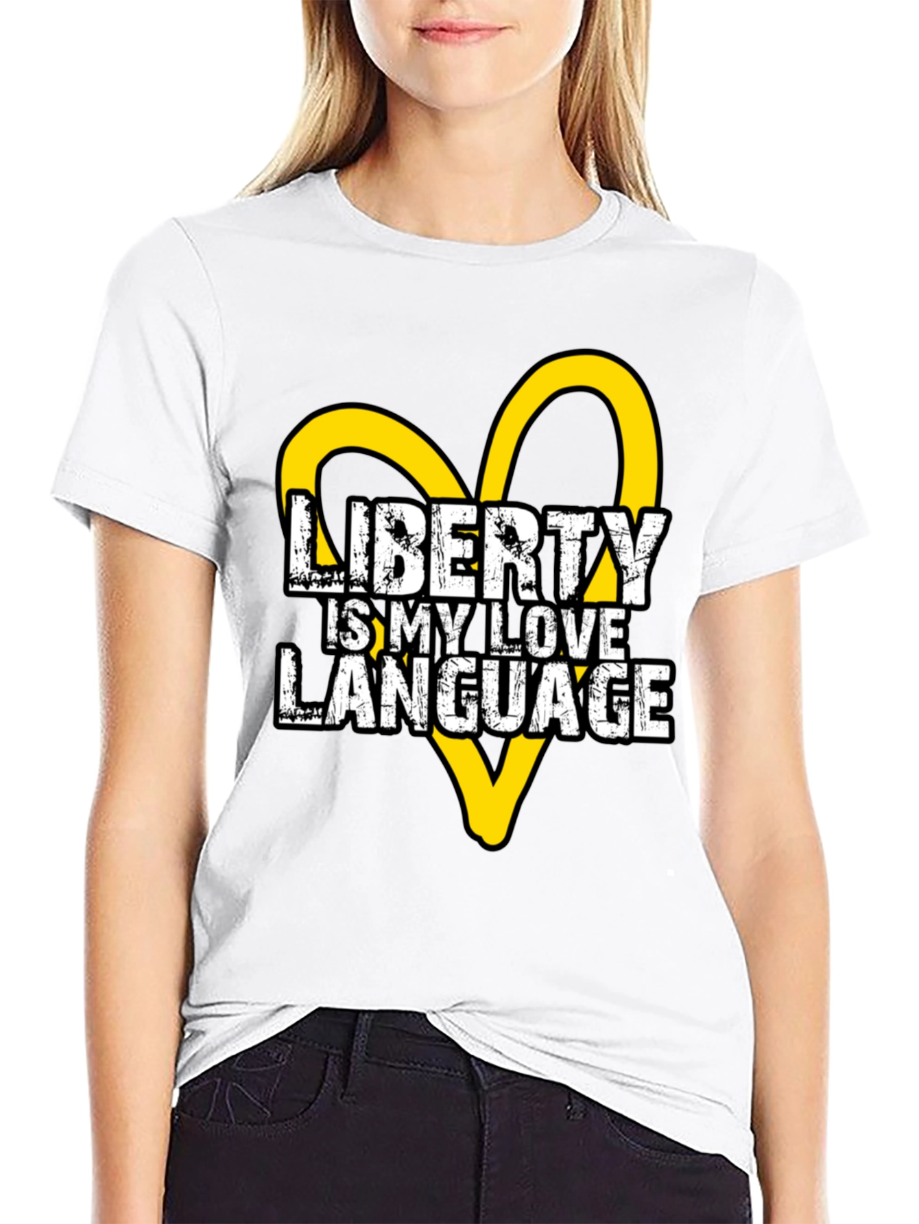 Liberty is My Love Language Black Graphic Tee