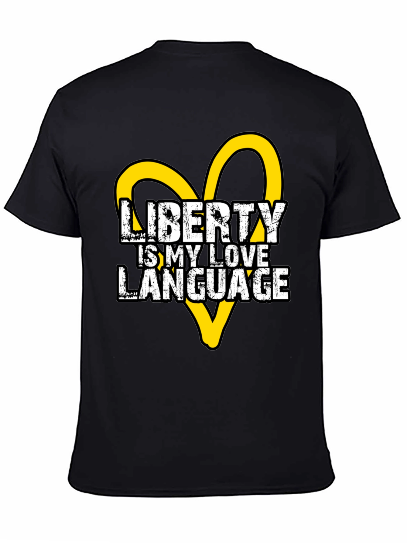 Liberty is My Love Language Black Graphic Tee