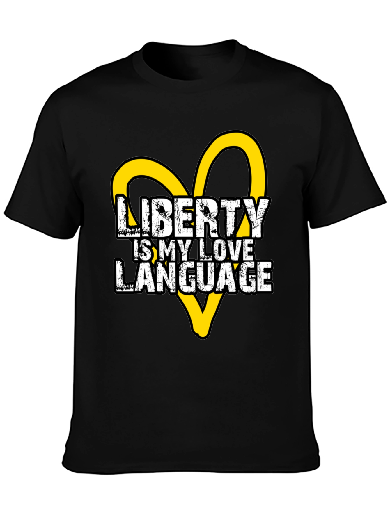 Liberty is My Love Language Black Graphic Tee