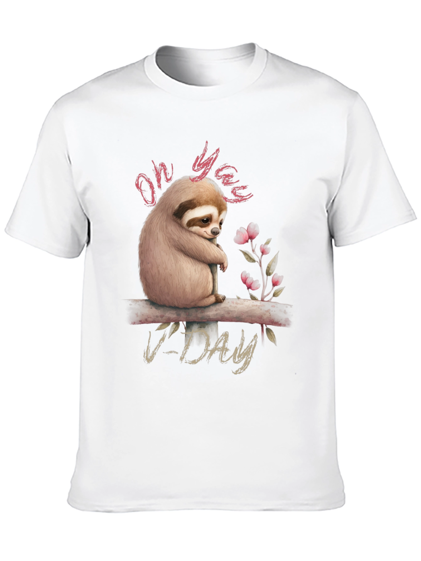 Oh Yaas V-Day Sloth Graphic Tee