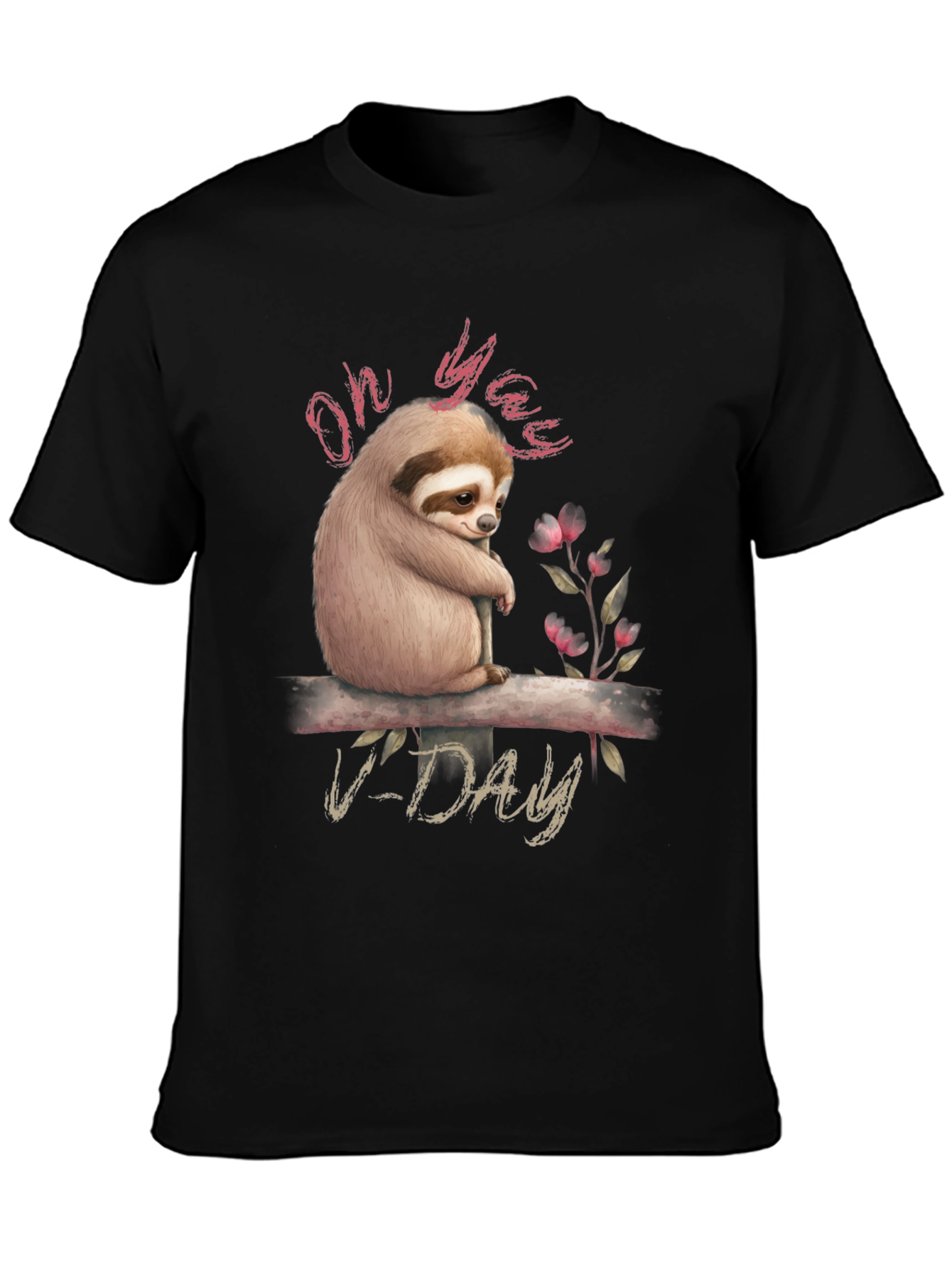 Oh Yaas V-Day Sloth Graphic Tee