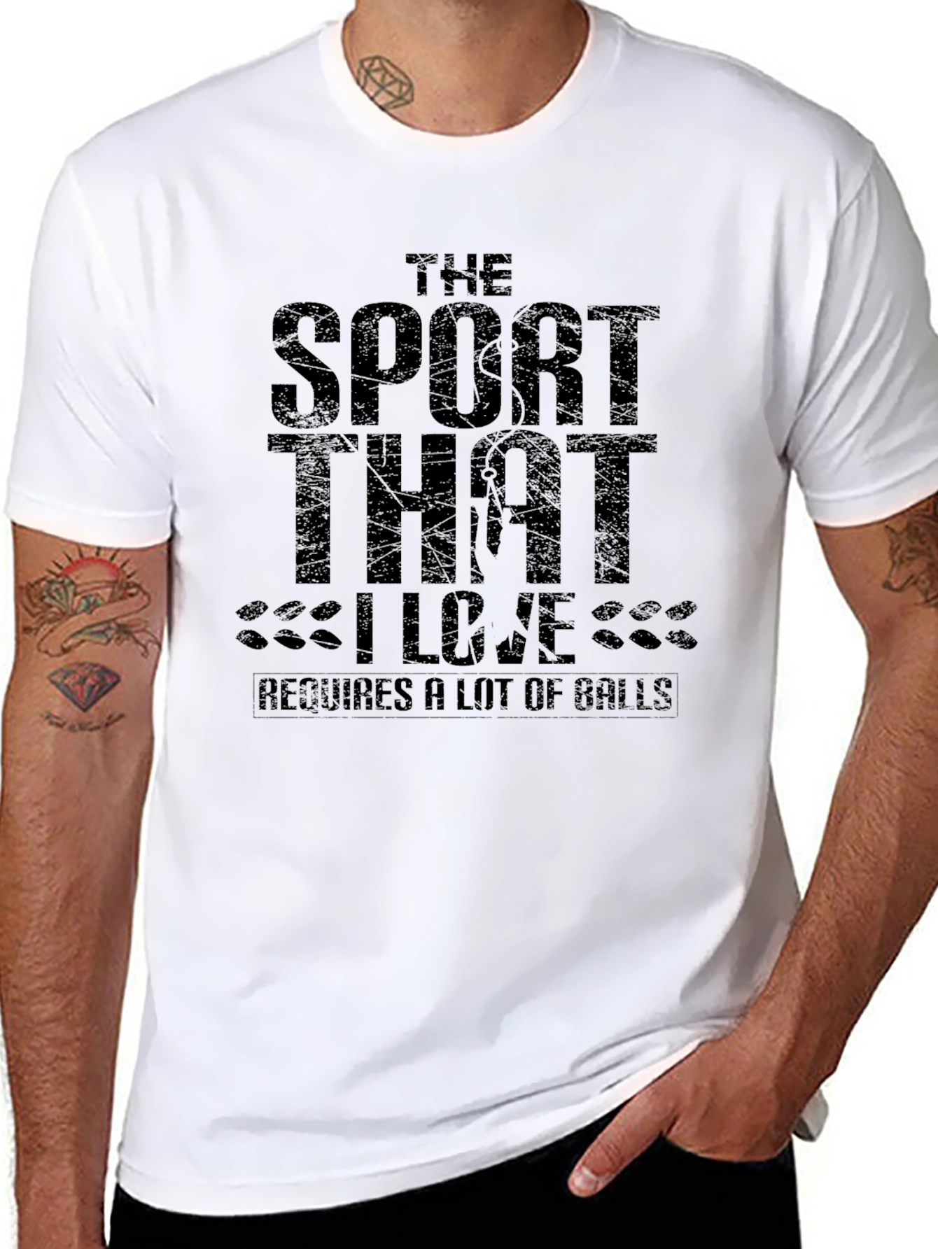 Funny Sport That I Love Mens Black T-Shirt