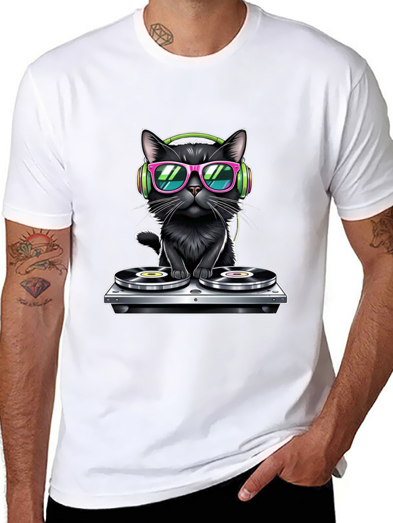 DJ Cat T-Shirt - Cool & Unique Design