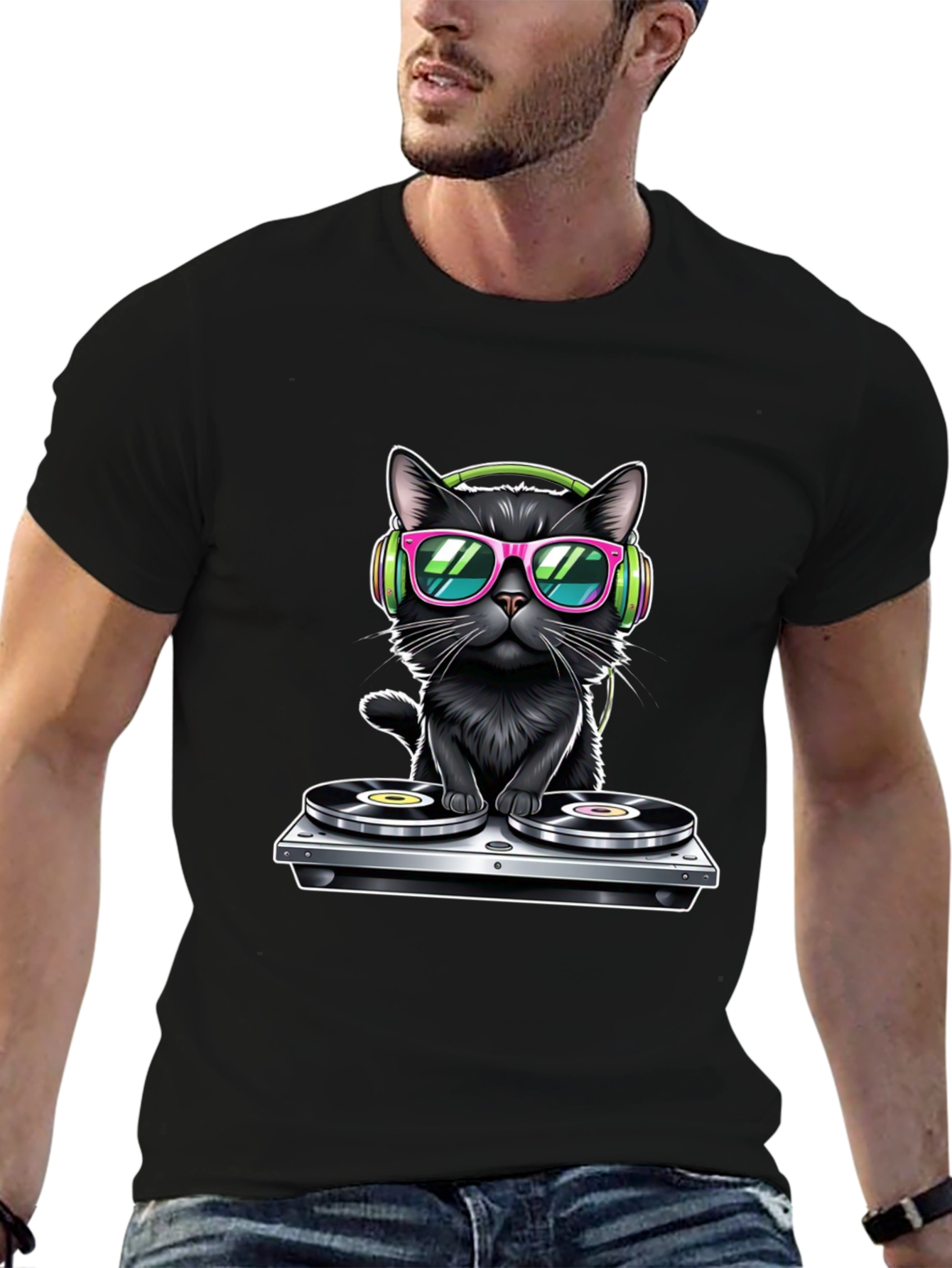 DJ Cat T-Shirt - Cool & Unique Design