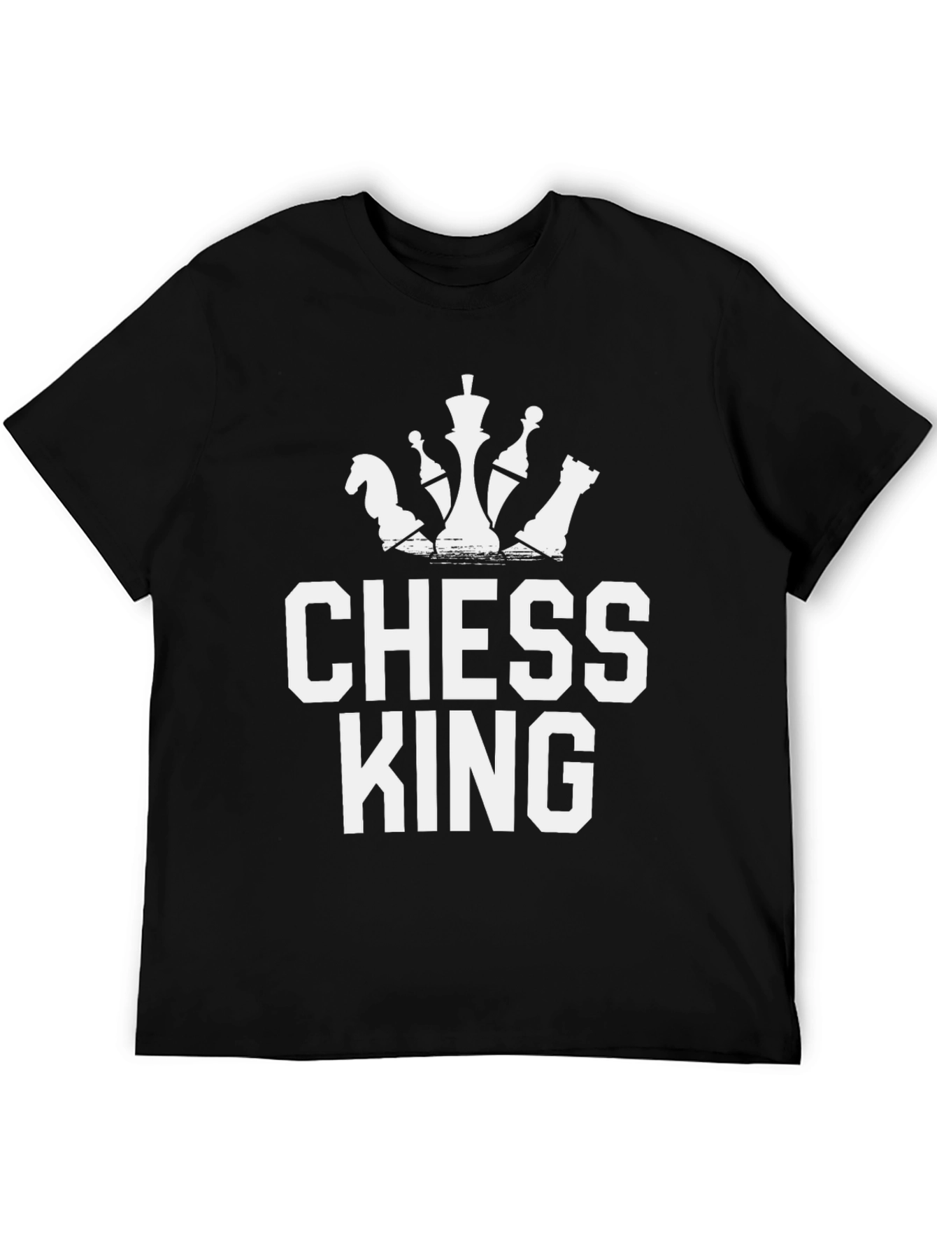 Chess King Graphic T-Shirt - Black Casual Tee