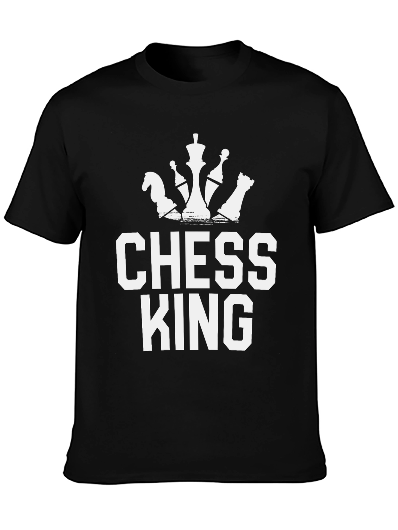 Chess King Graphic T-Shirt - Black Casual Tee