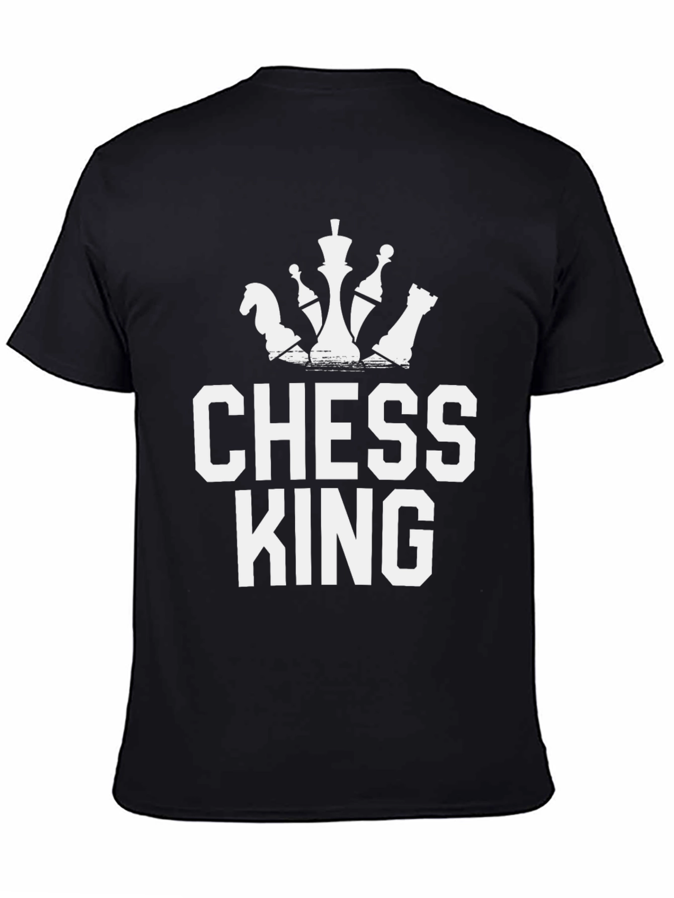 Chess King Graphic T-Shirt - Black Casual Tee