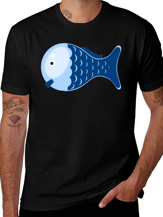 Fish Graphic Tee - Novelty Shirt