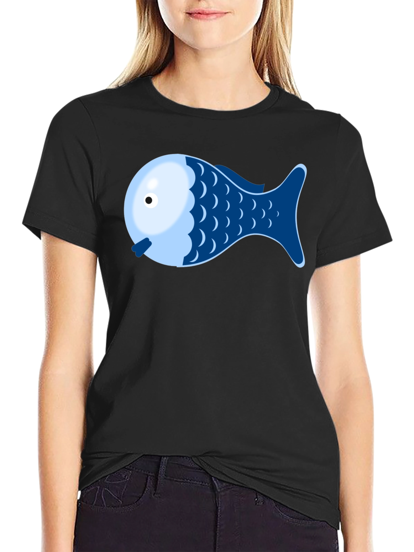 Fish Graphic Tee - Novelty Shirt