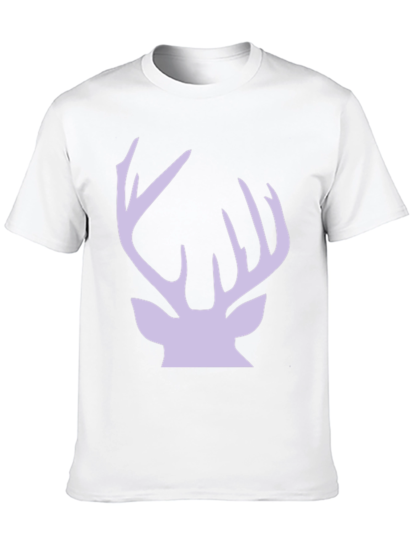Deer Antler Graphic Tee - Stylish Black Cotton T-Shirt