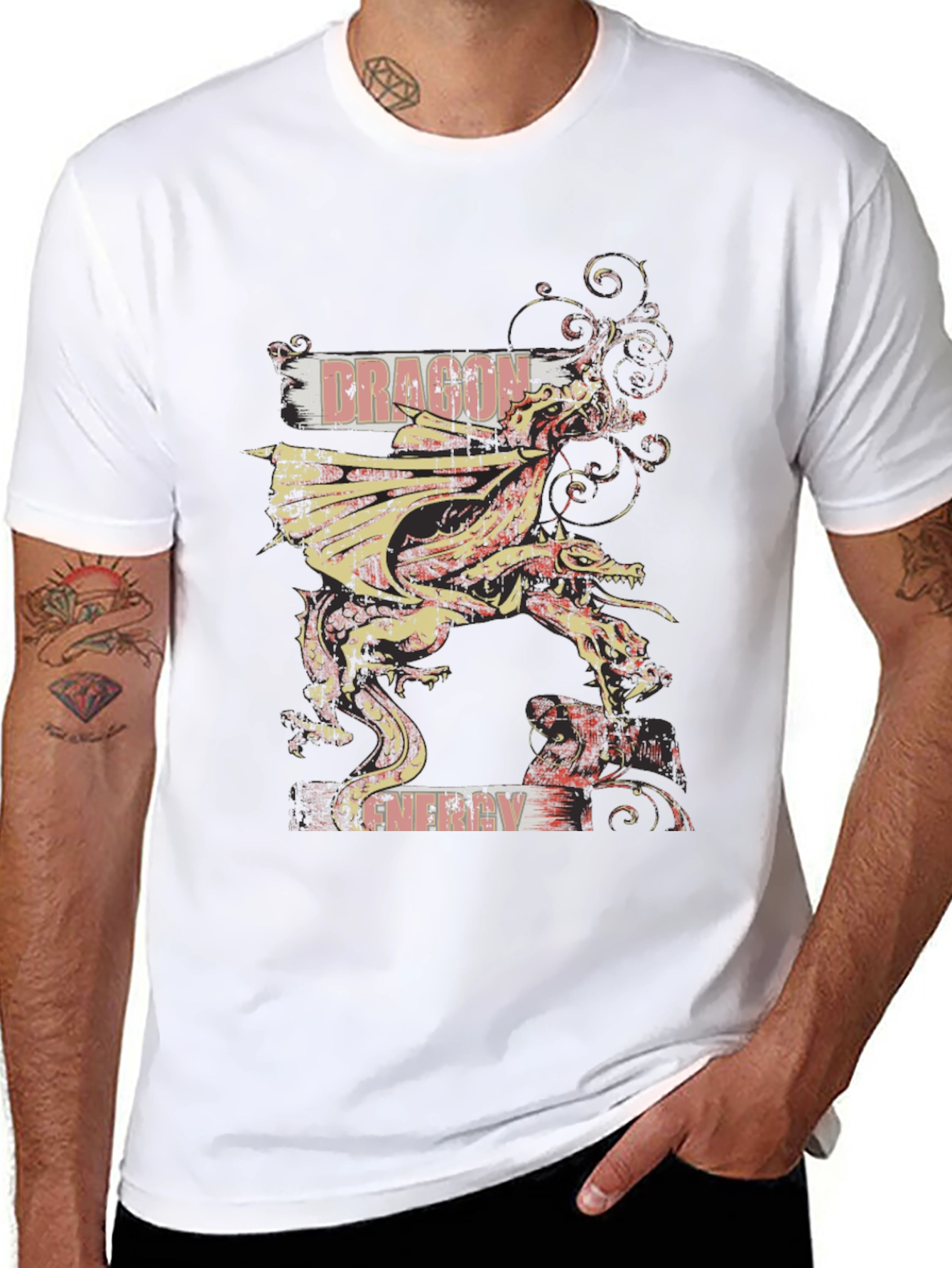 Dragon Energy Graphic T-Shirt - Black