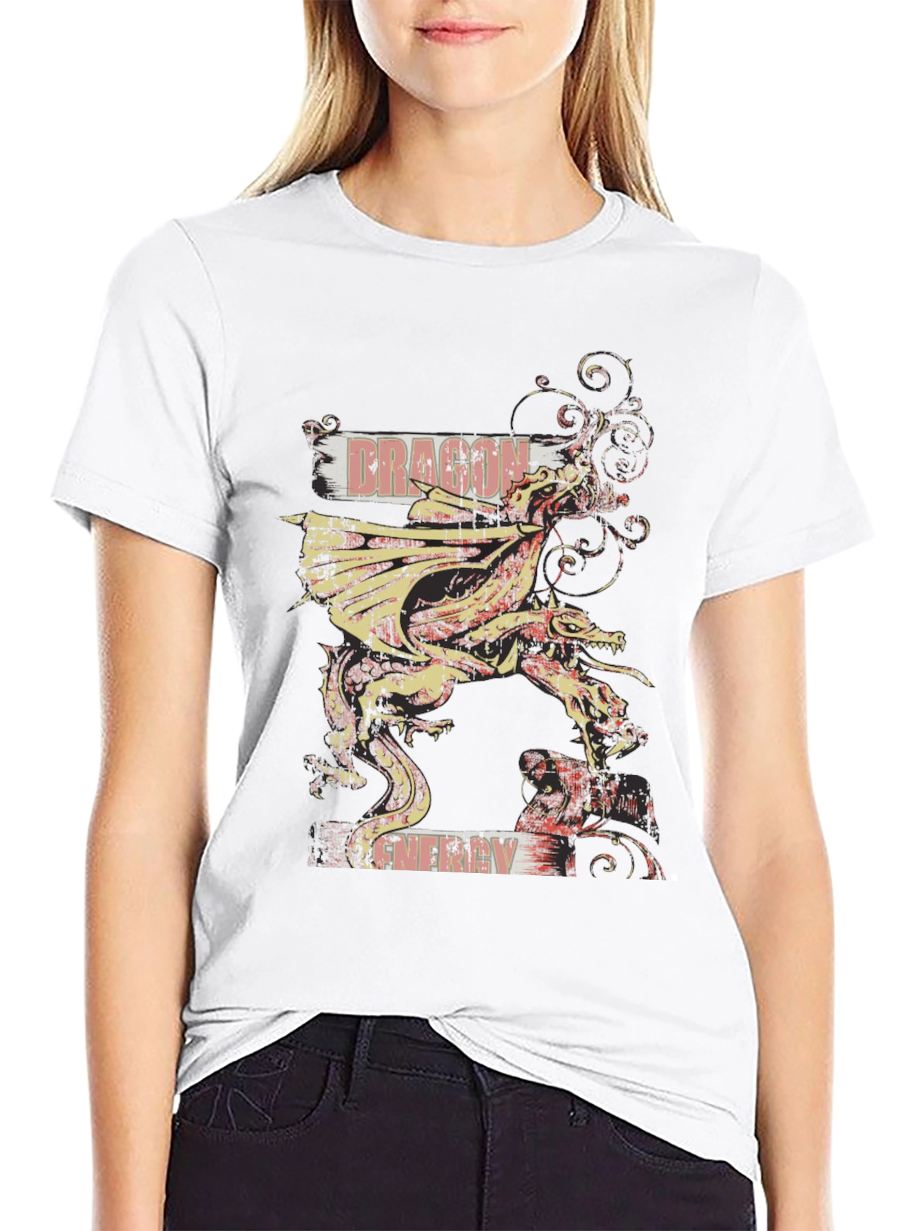 Dragon Energy Graphic T-Shirt - Black