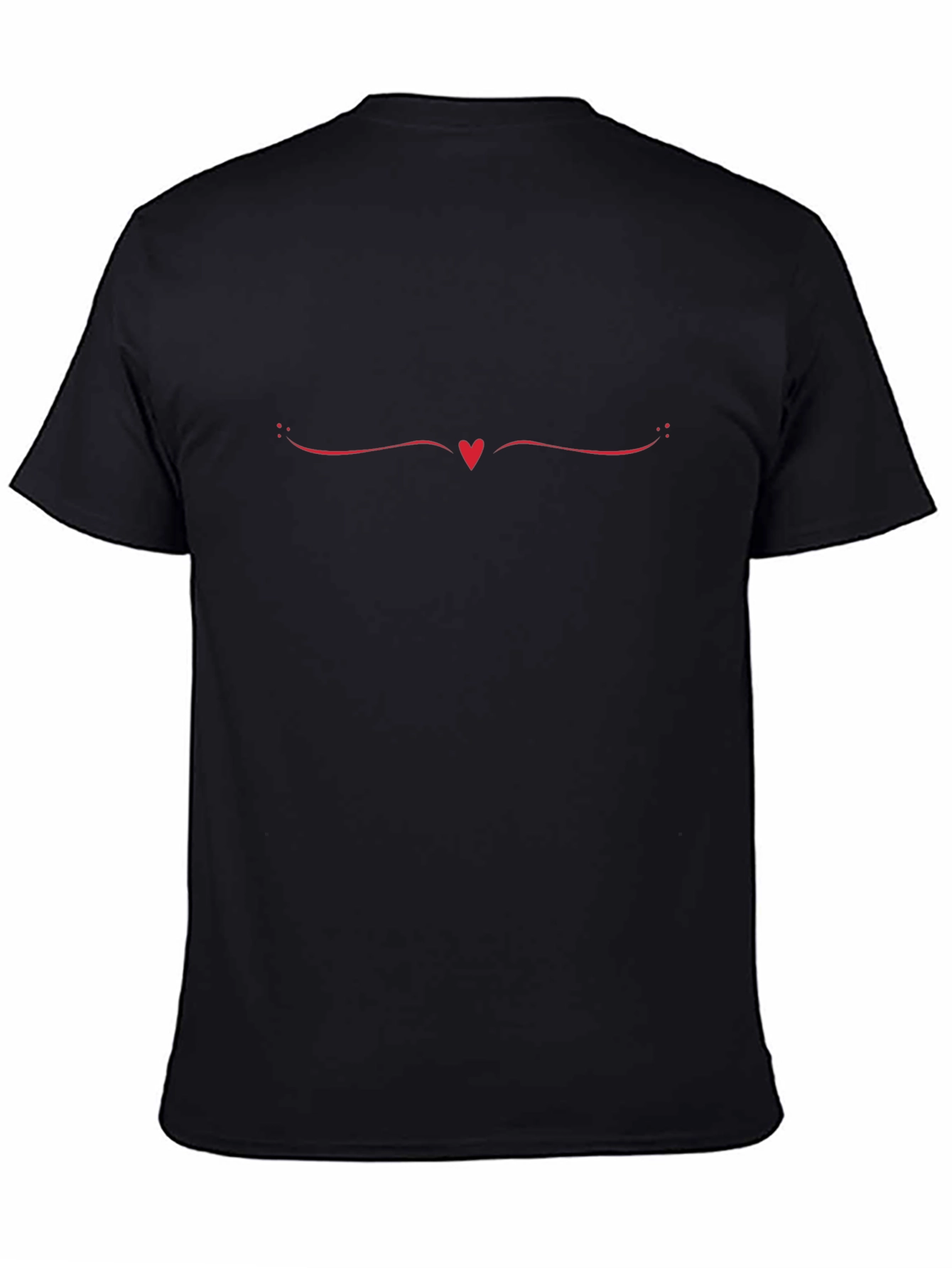 Heart Swirl Graphic Tee - Stylish Black T-Shirt