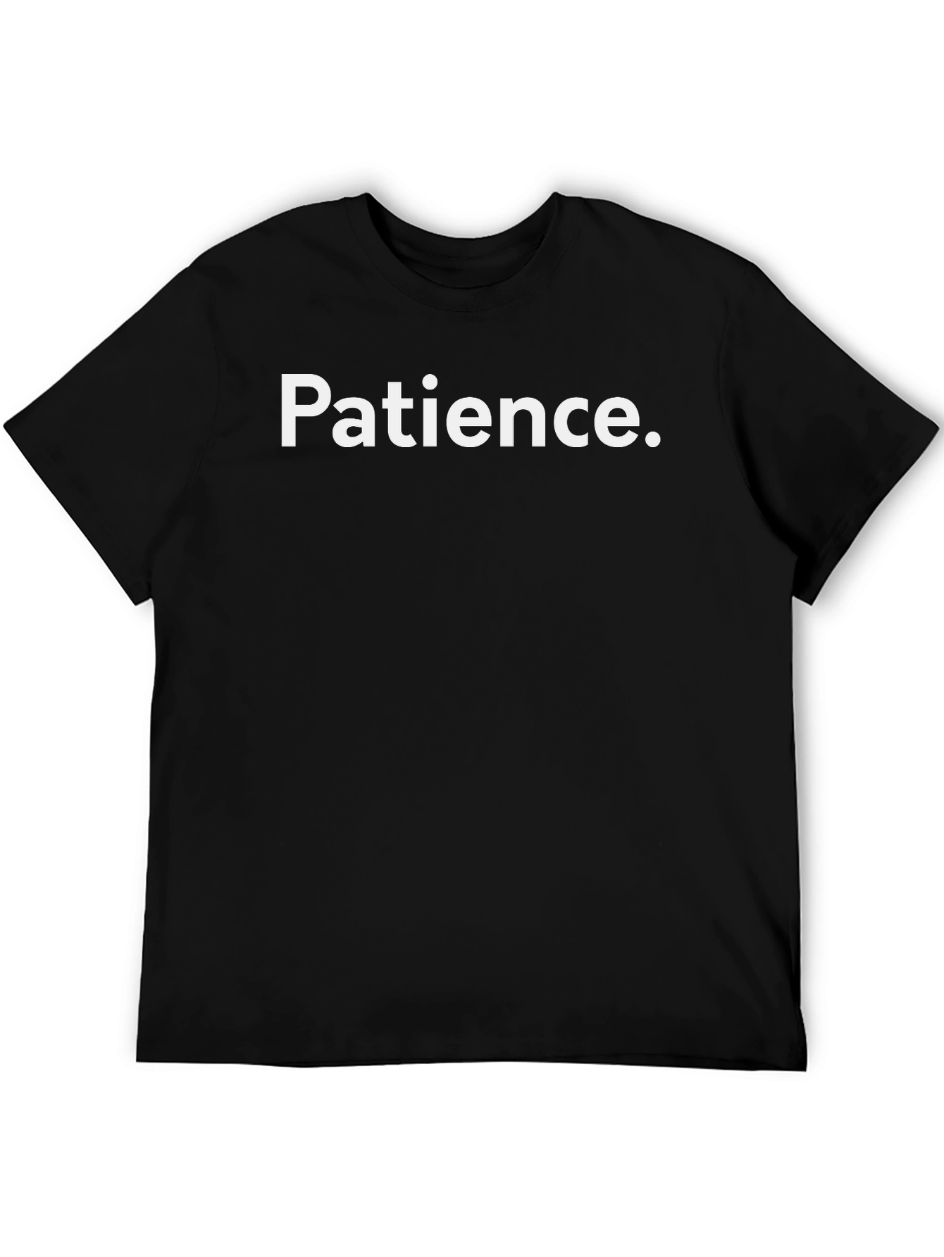 Patience Graphic Tee - Black Casual T-Shirt