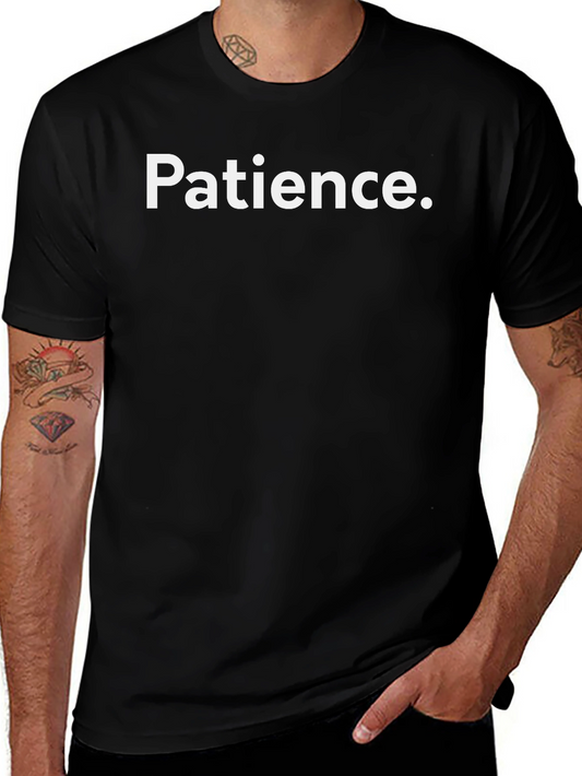 Patience Graphic Tee - Black Casual T-Shirt