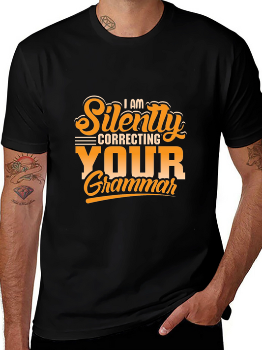 Funny Grammar T-Shirt - Silently Correcting