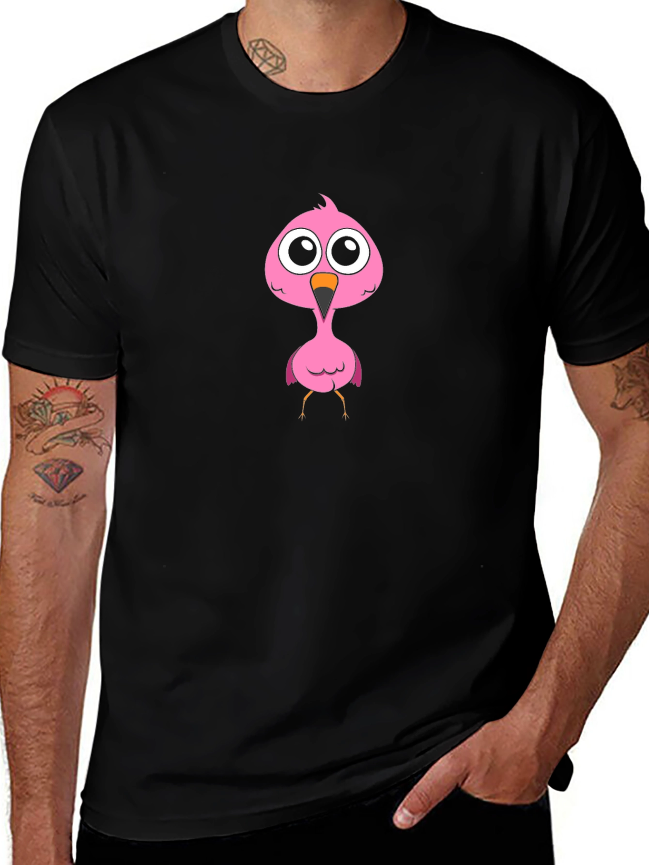 Cute Pink Flamingo Graphic T-Shirt