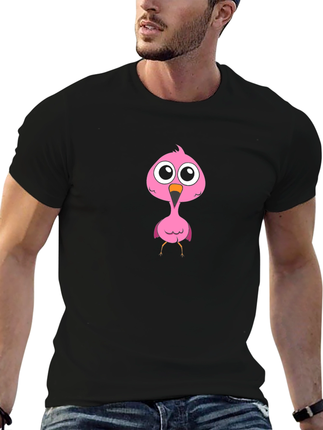 Cute Pink Flamingo Graphic T-Shirt