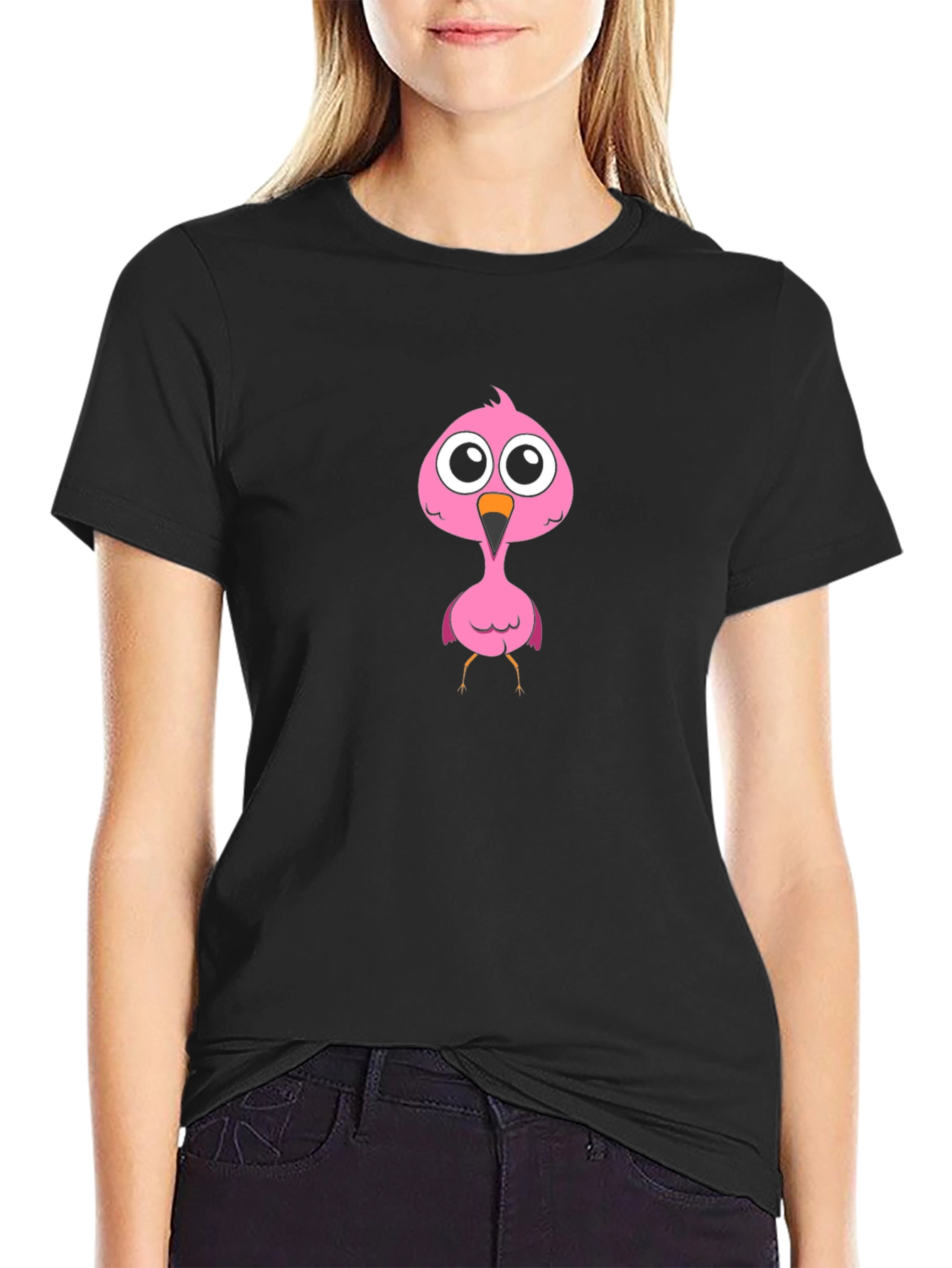 Cute Pink Flamingo Graphic T-Shirt