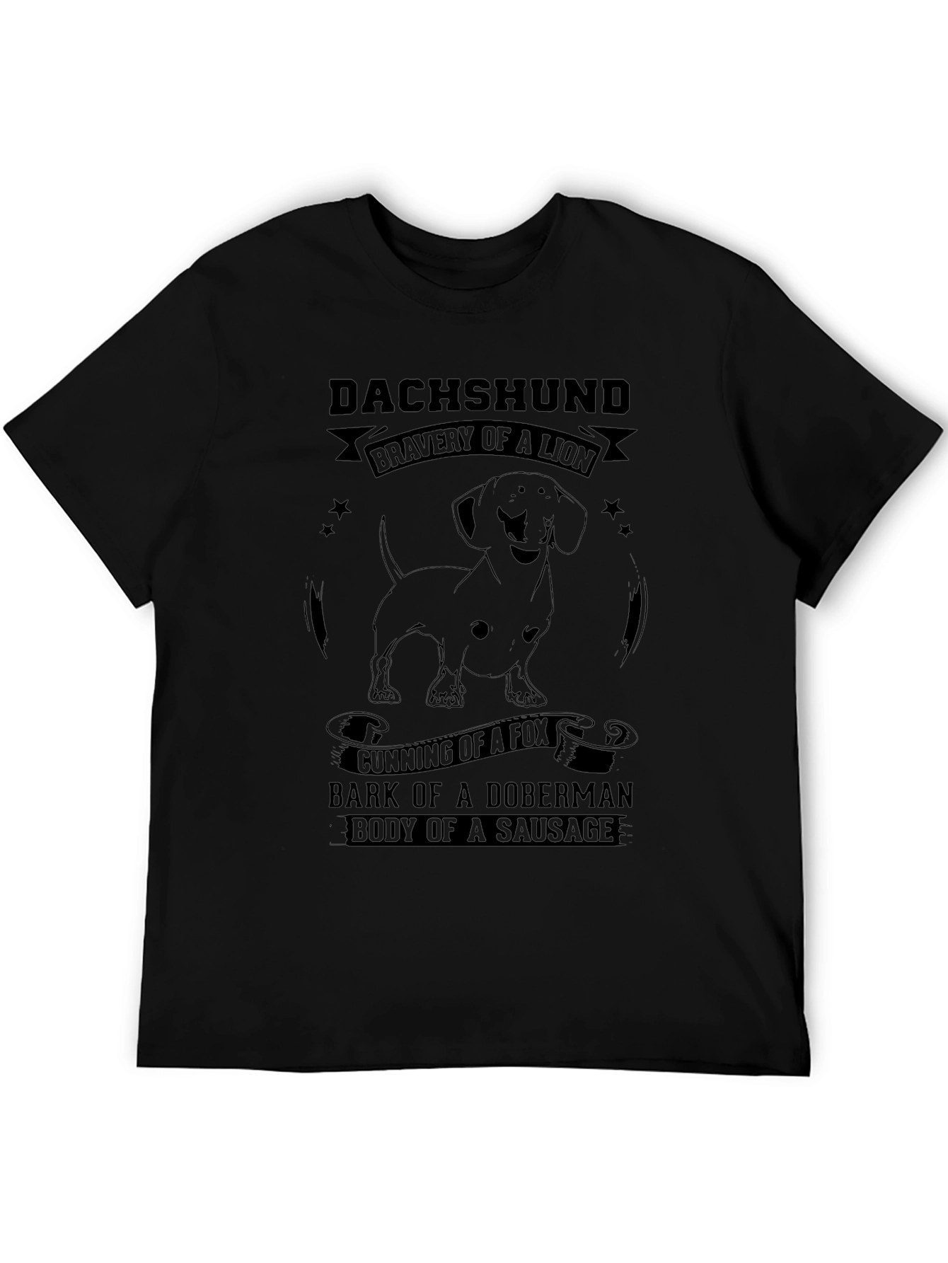 Dachshund Dog T-Shirt - Bravery of a Lion
