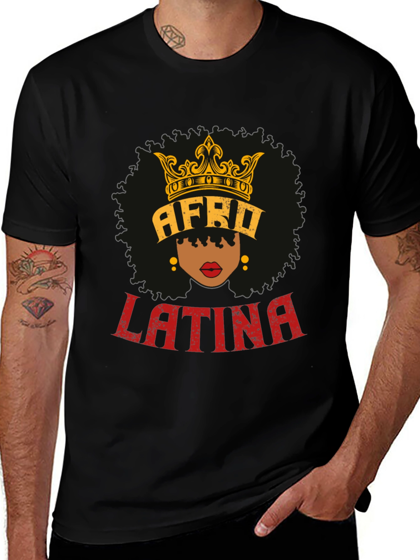 Afro Latina Queen T-Shirt - Black Pride