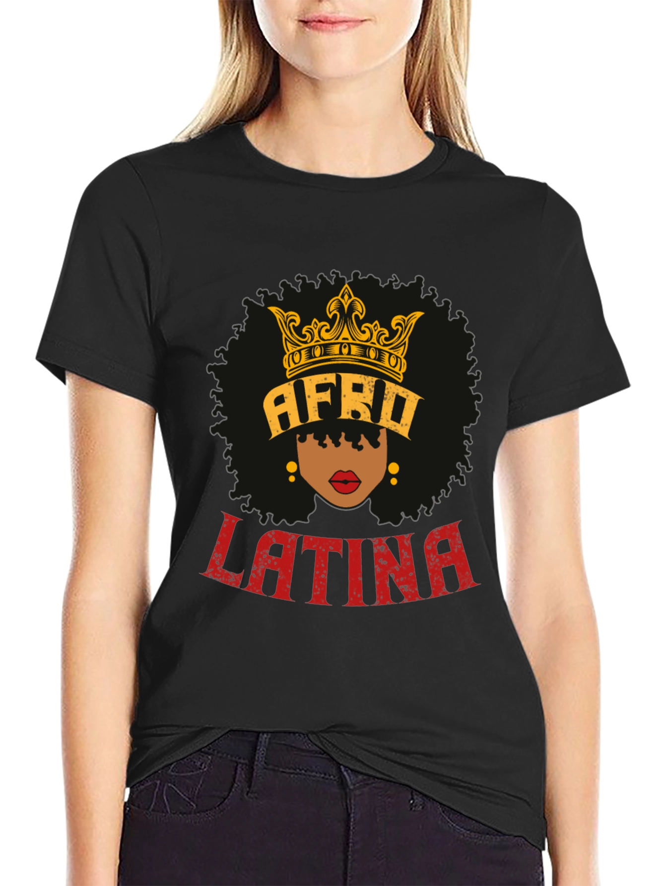 Afro Latina Queen T-Shirt - Black Pride