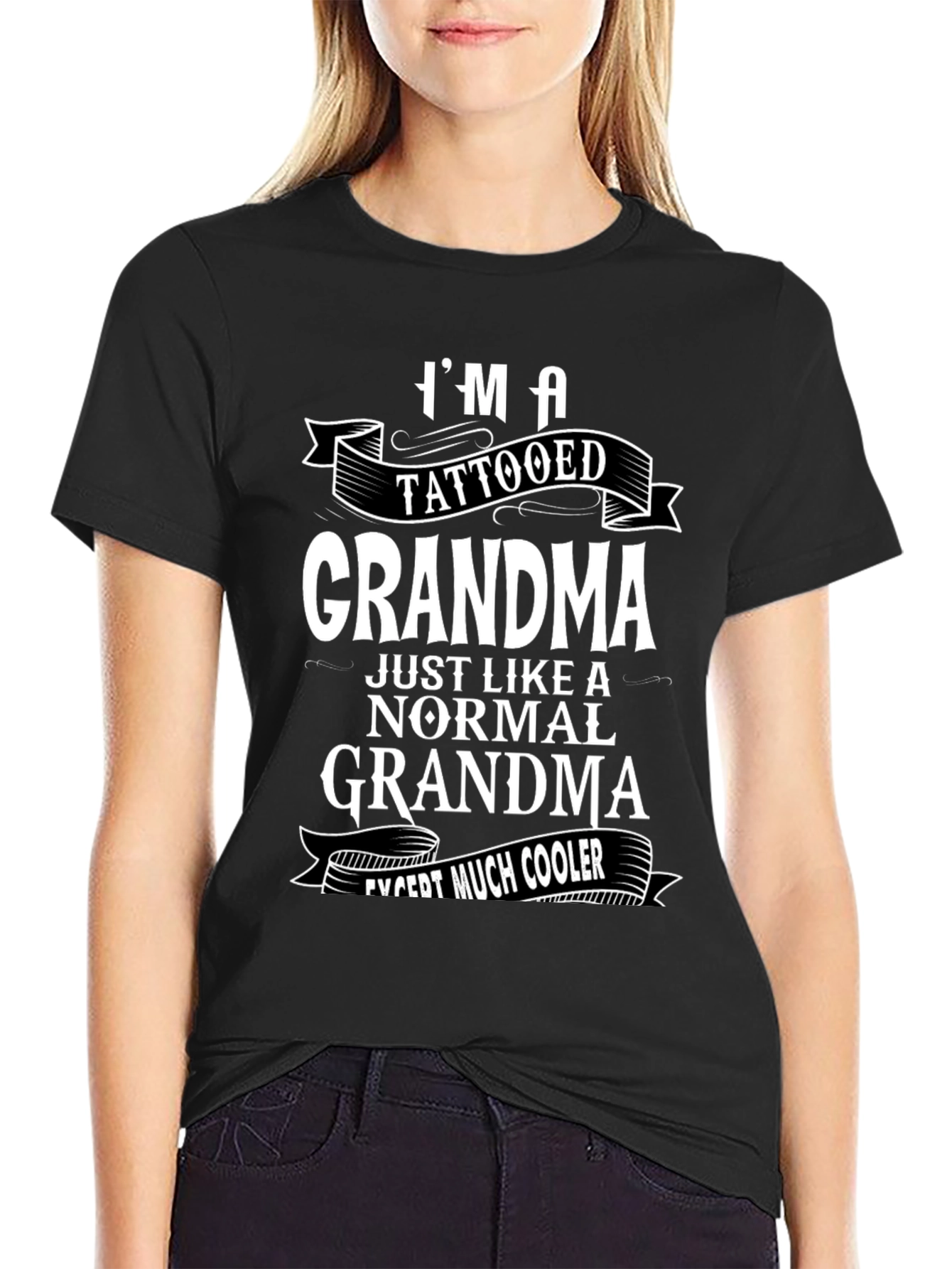 Tattooed Grandma Graphic Tee - Cool Grandmother Gift