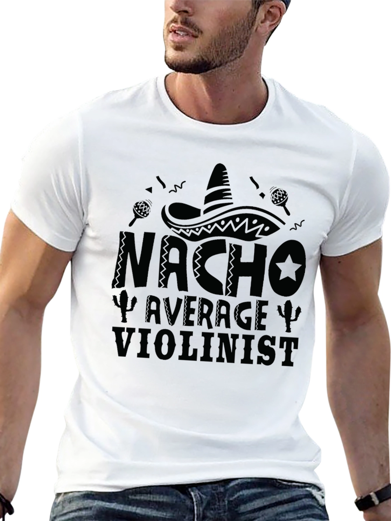 Nacho Average Violinist Funny Graphic T-Shirt