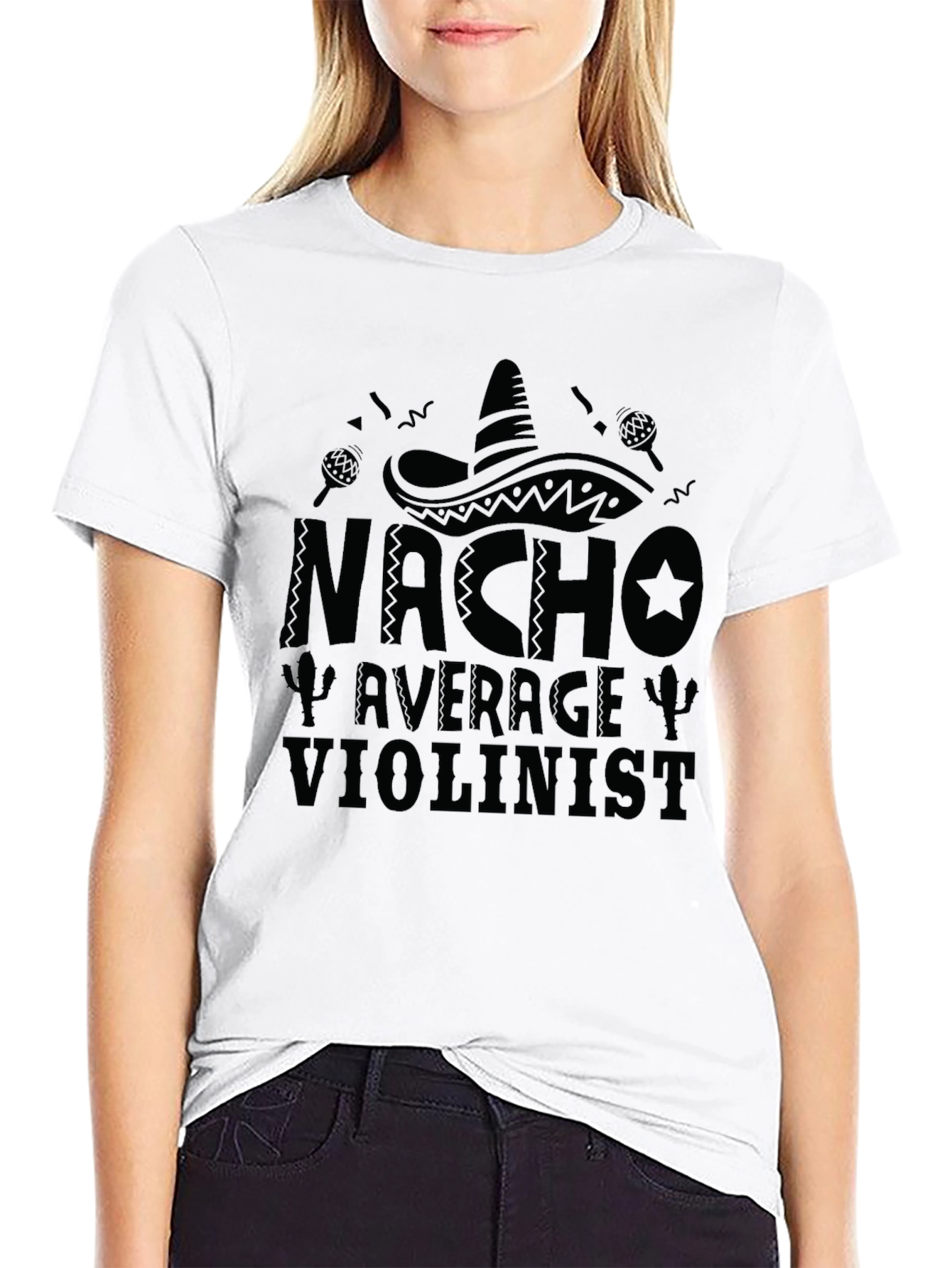 Nacho Average Violinist Funny Graphic T-Shirt
