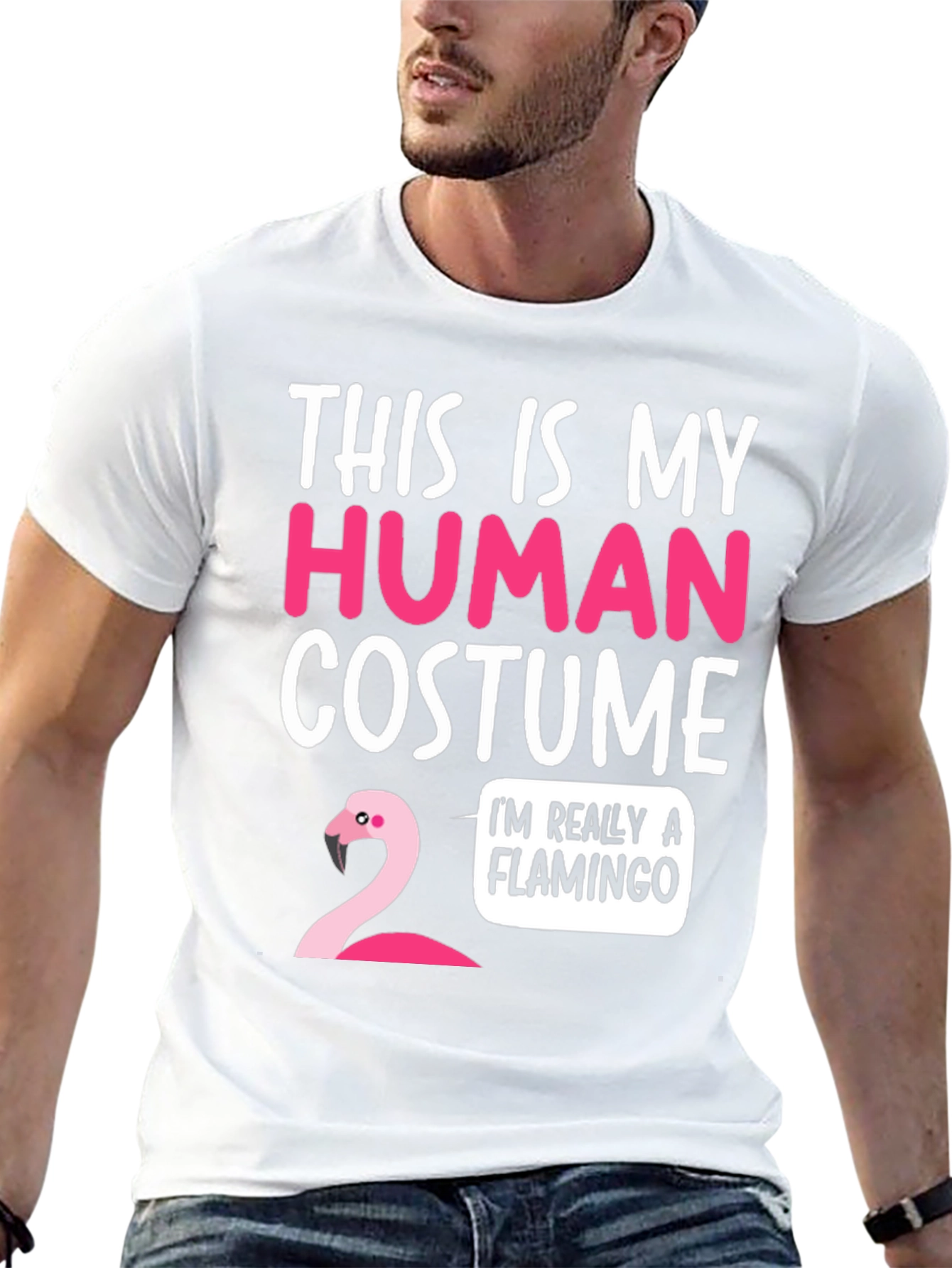 Funny Flamingo Human Costume T-Shirt