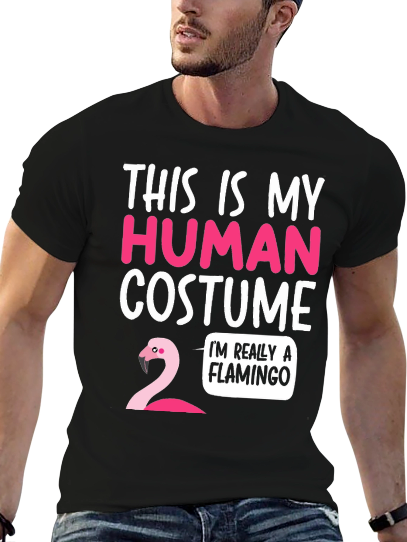 Funny Flamingo Human Costume T-Shirt