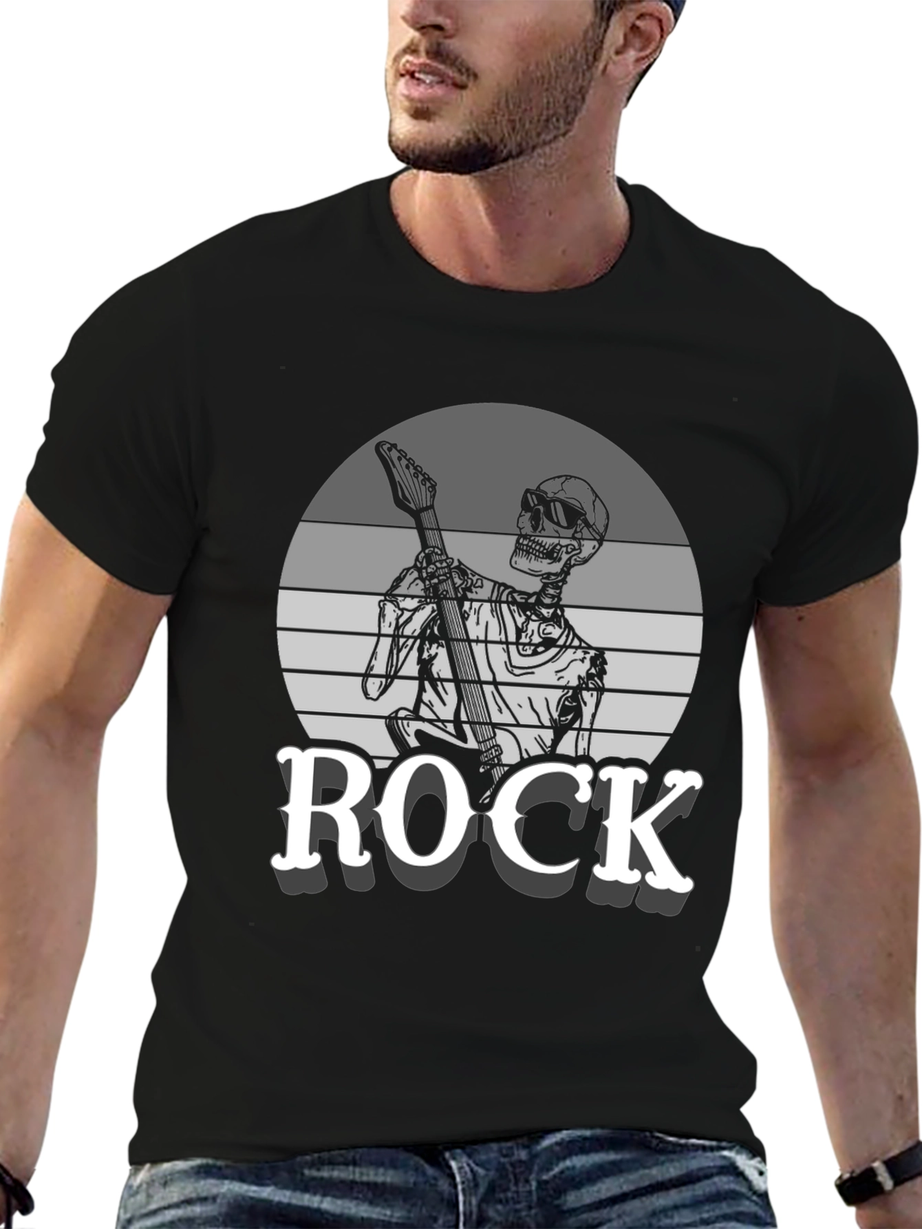 Rock Skeleton Graphic Tee