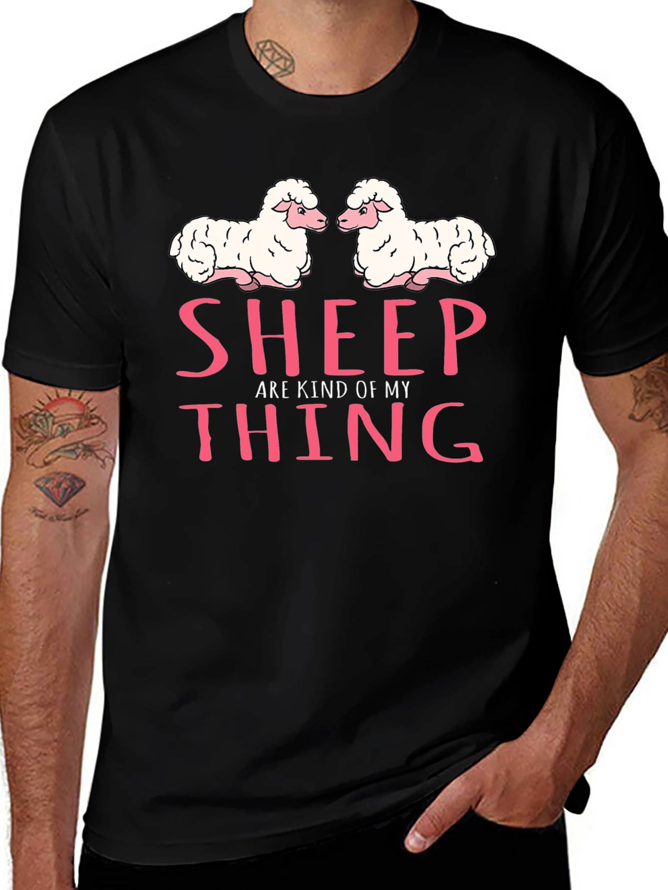 Sheep Are Kind of My Thing Black T-Shirt
