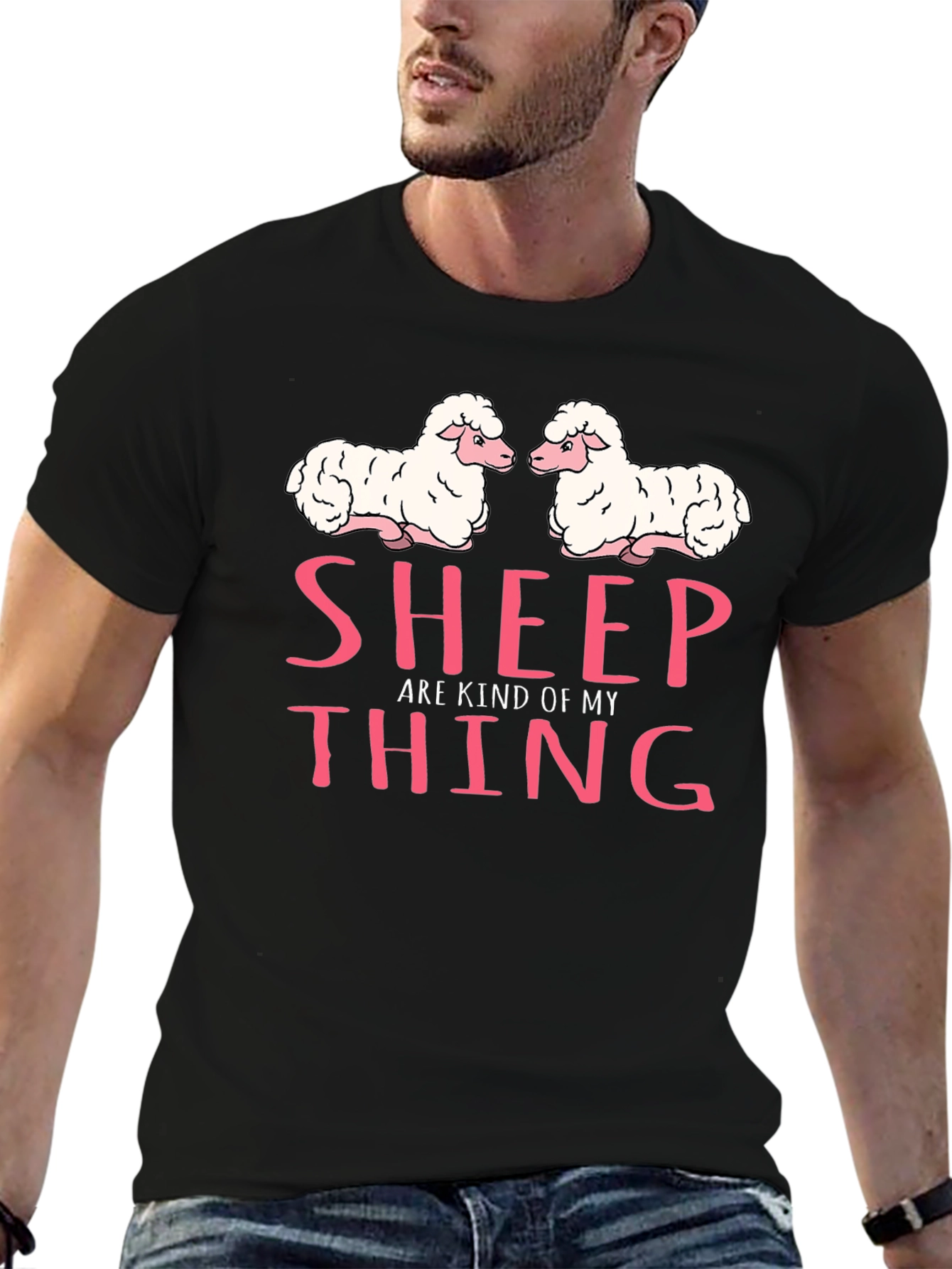 Sheep Are Kind of My Thing Black T-Shirt