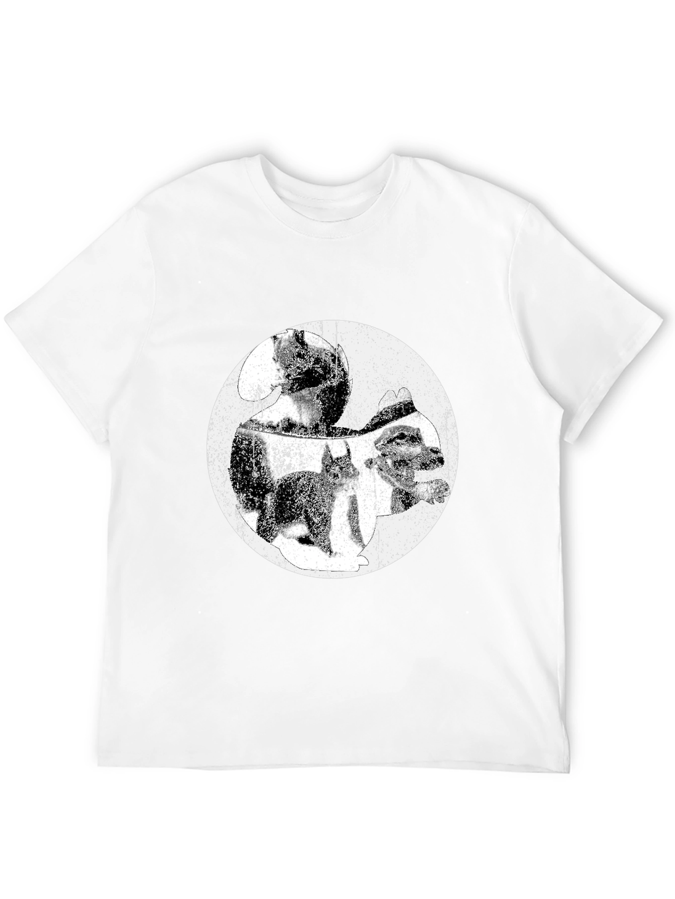 Grunge Graphic Tee - Black Cotton T-Shirt