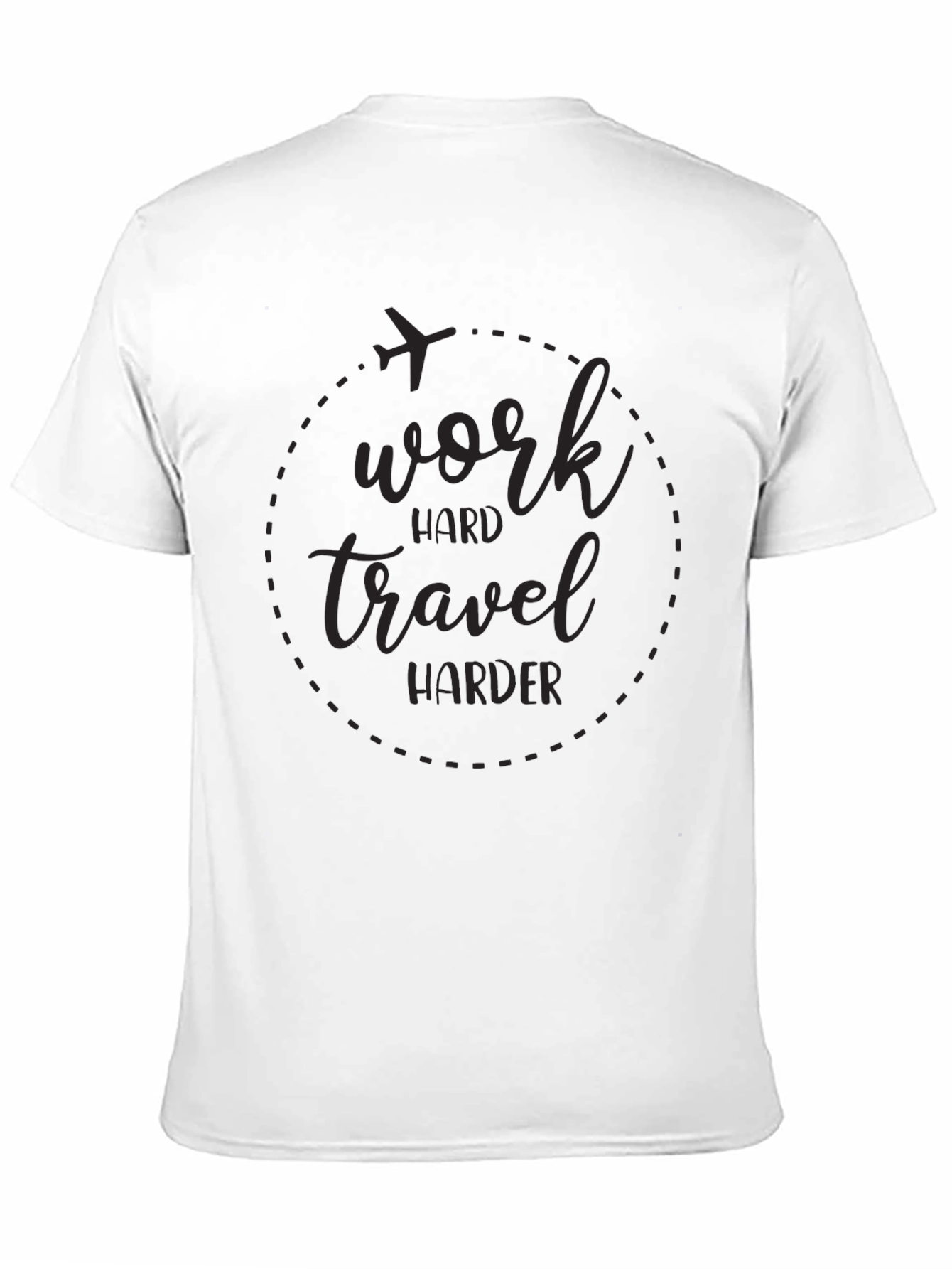 Work Hard Travel Harder Black Graphic Tee