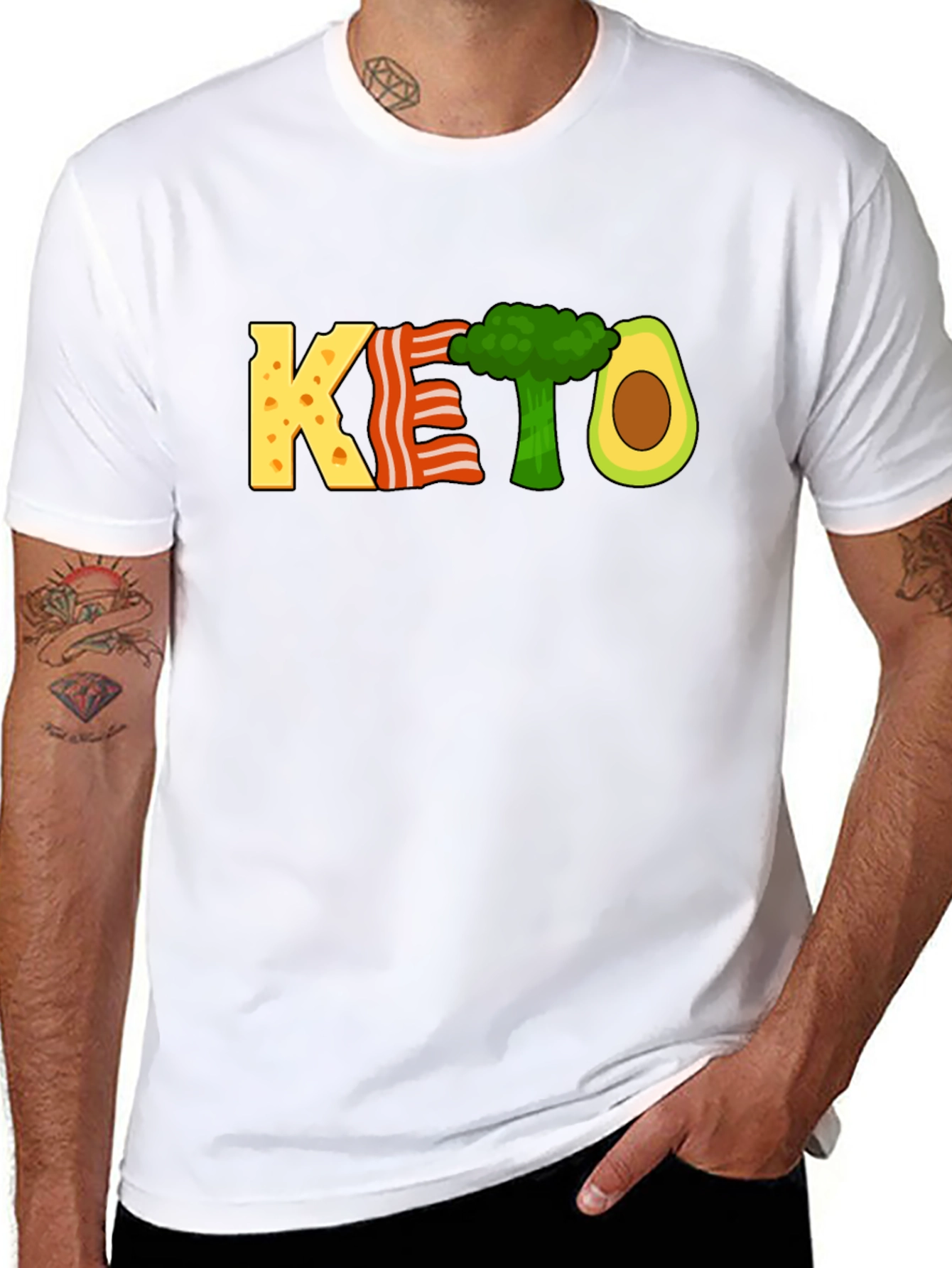 KETO Diet T-Shirt Funny Food Graphic Tee