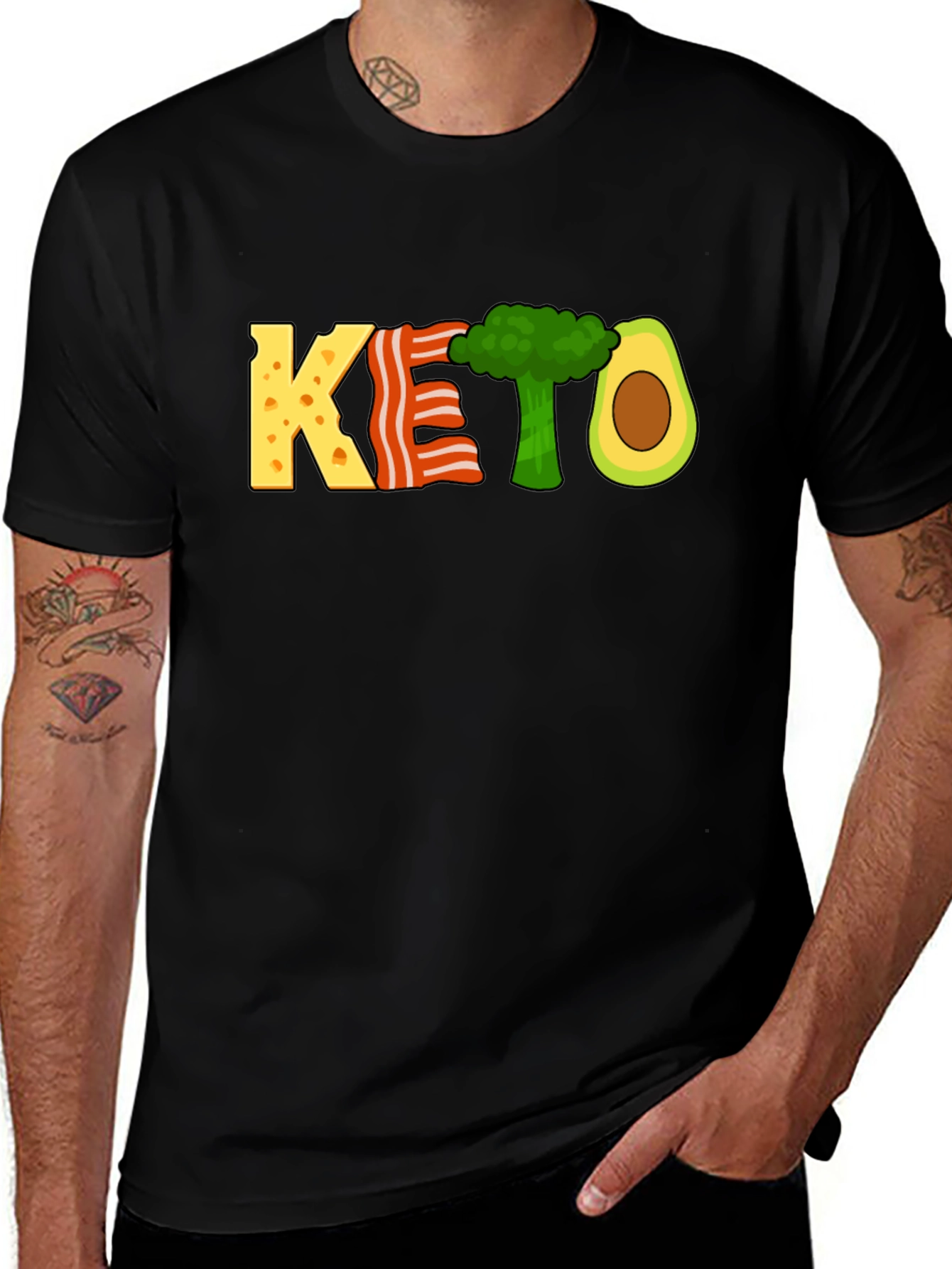 KETO Diet T-Shirt Funny Food Graphic Tee