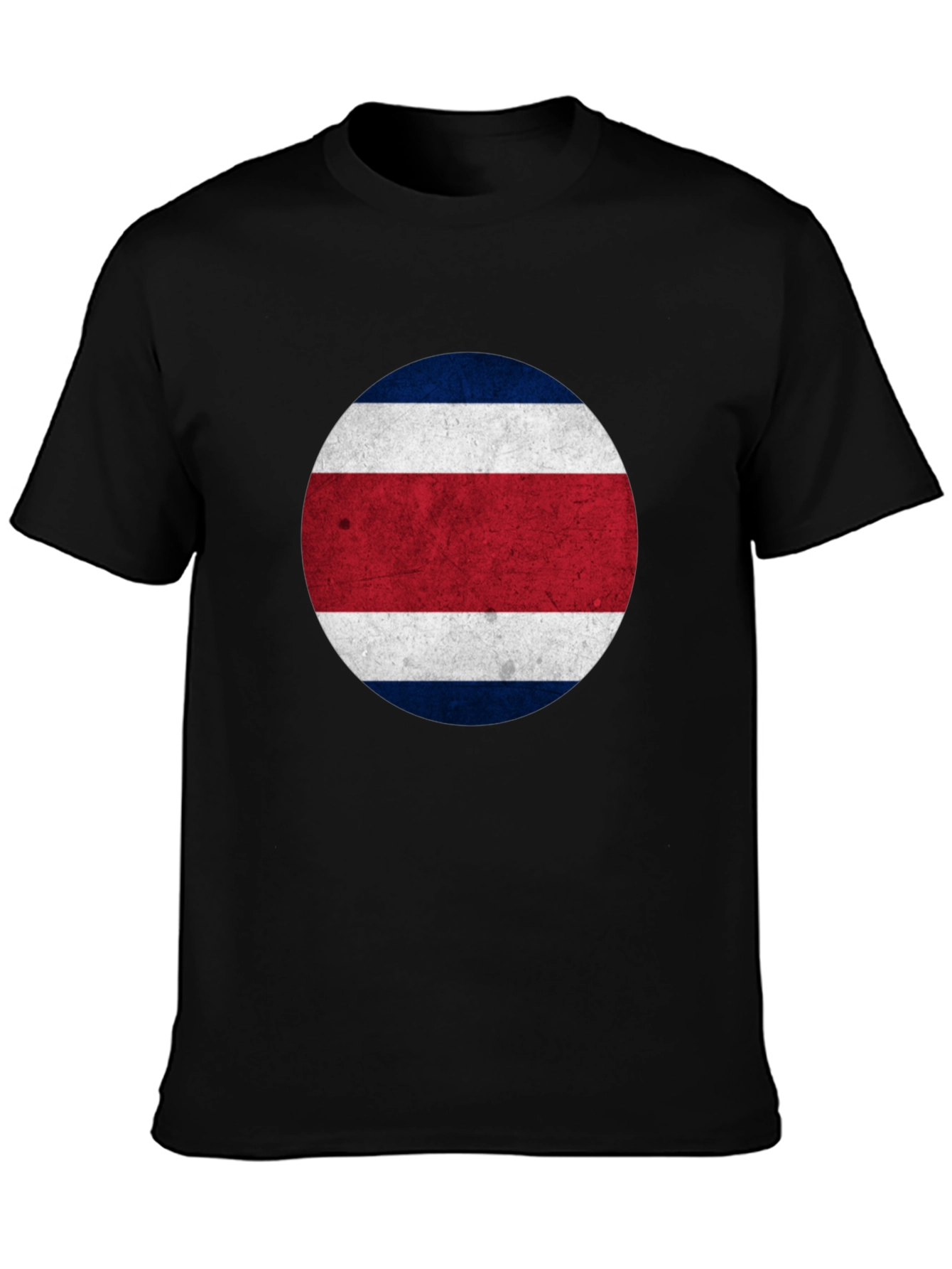 Costa Rica Flag T-Shirt - Round Patriotic Design
