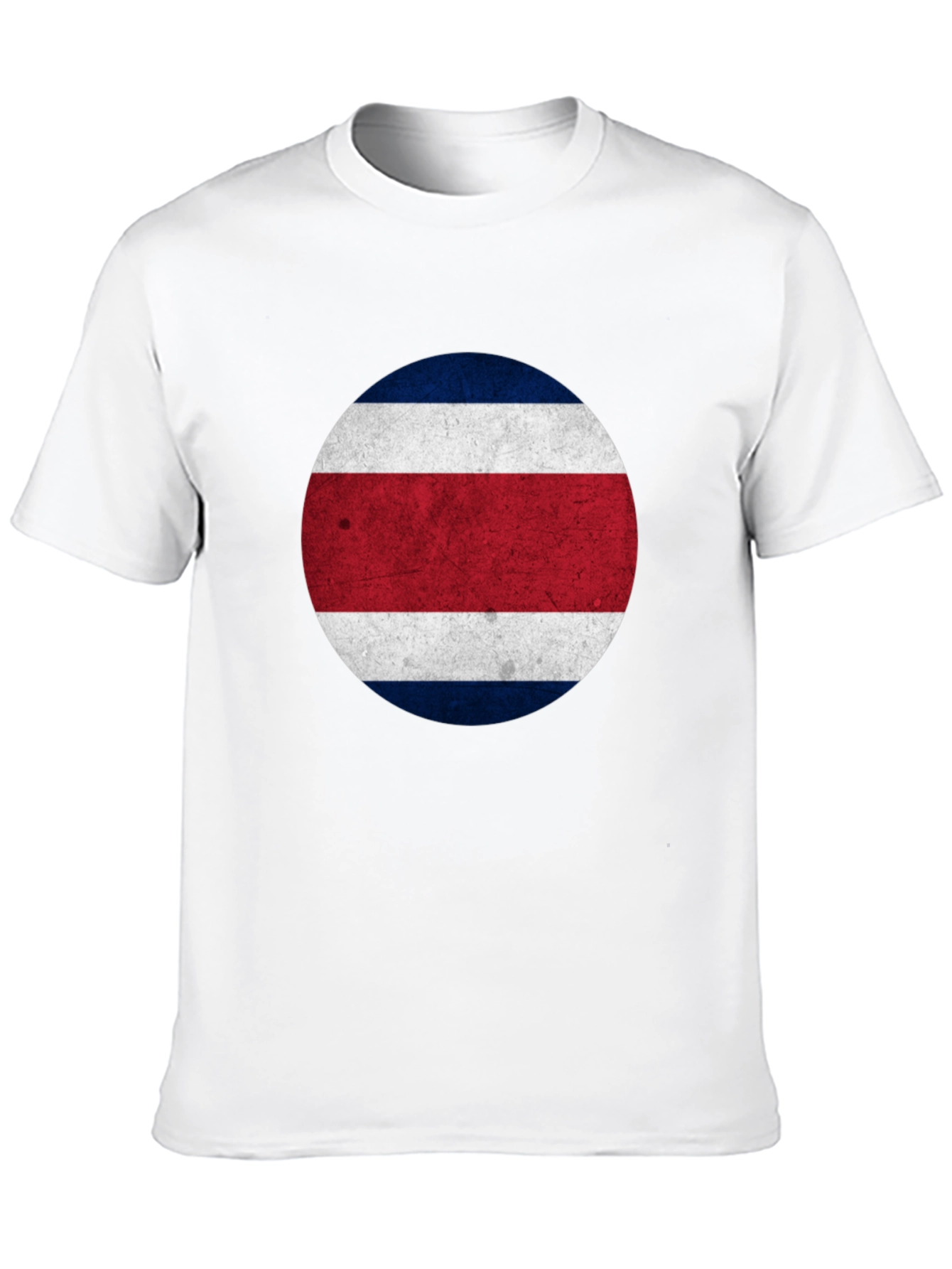 Costa Rica Flag T-Shirt - Round Patriotic Design