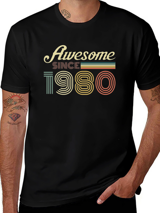 Awesome Since 1980 Retro Style T-Shirt
