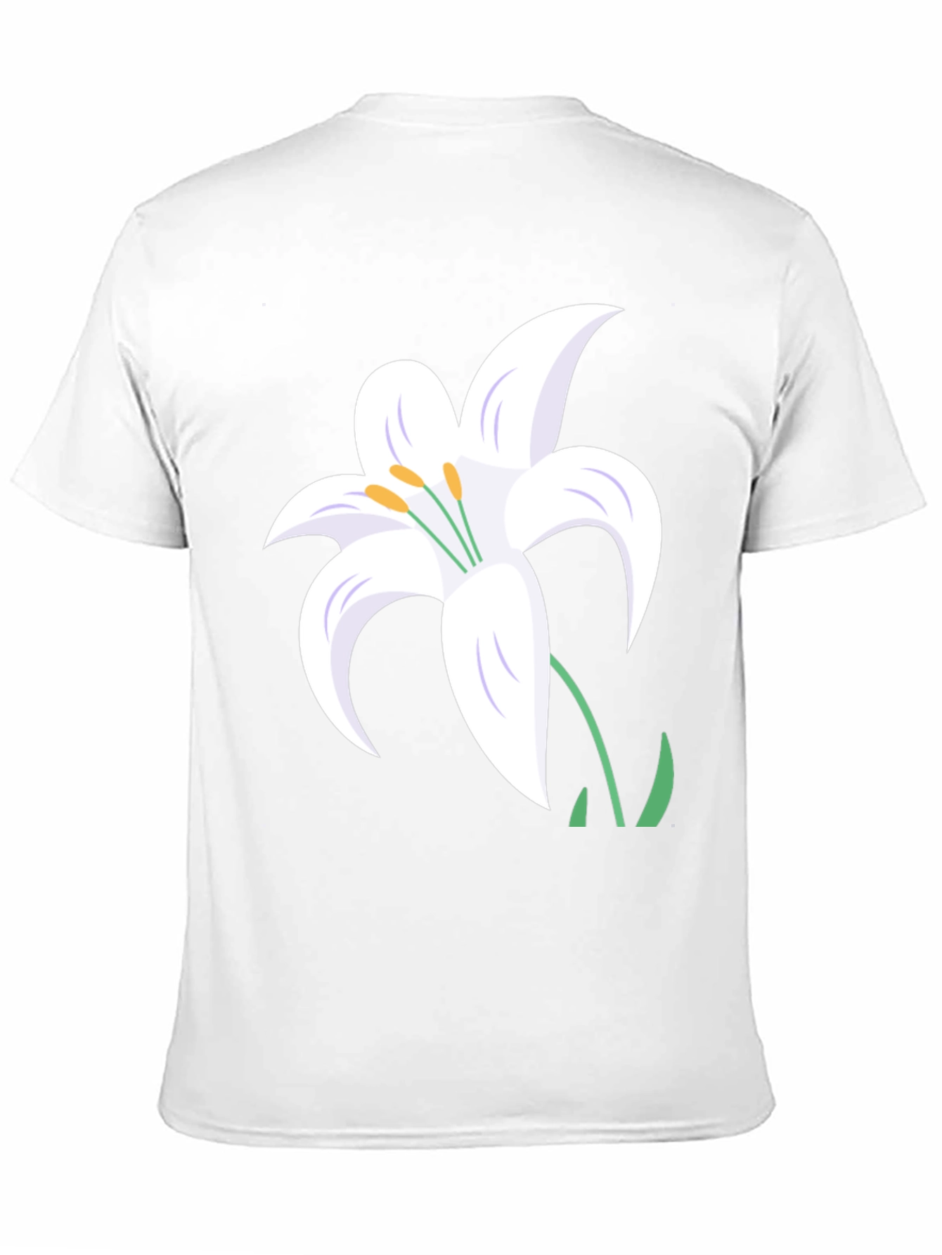 White Lily Graphic Tee - Stylish Black T-Shirt