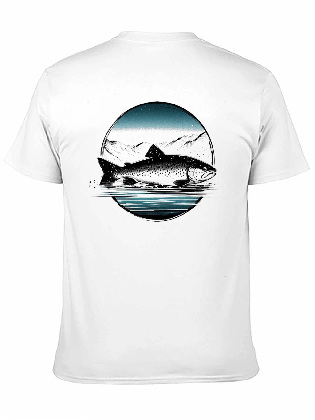 Muskie Fish Graphic Tee - Black Cotton T-Shirt