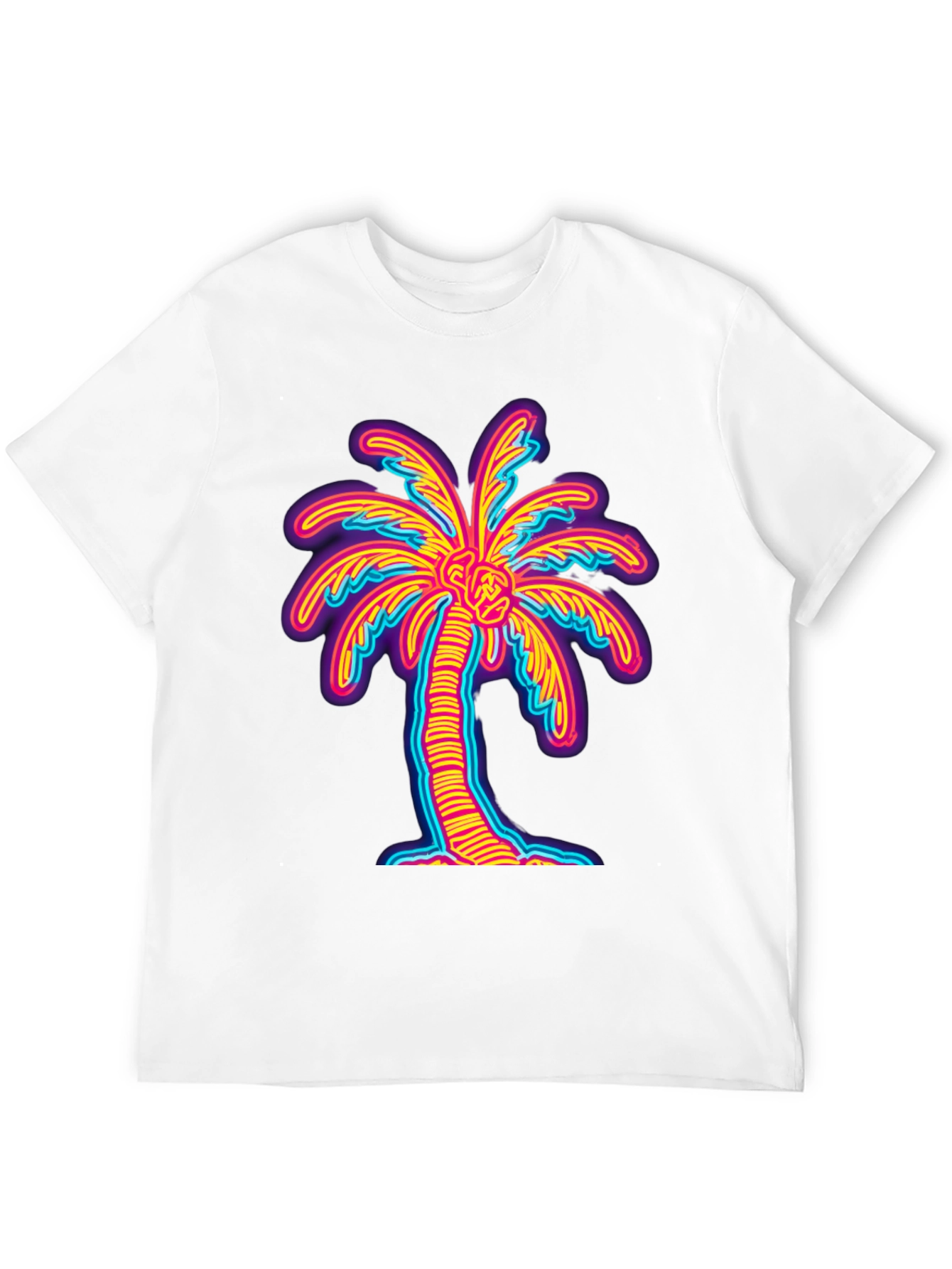 Neon Palm Tree Graphic Tee