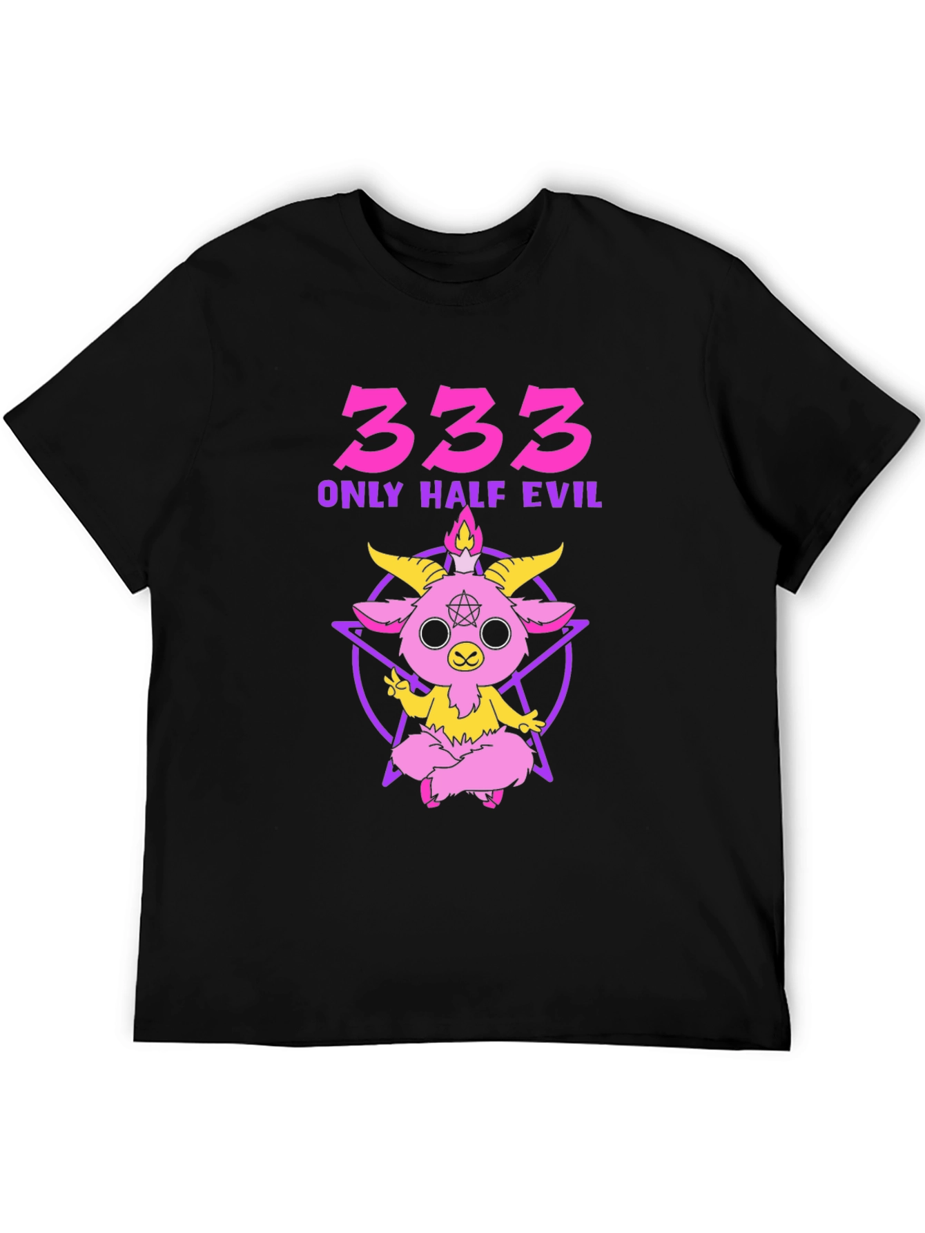 333 Only Half Evil Graphic T-Shirt